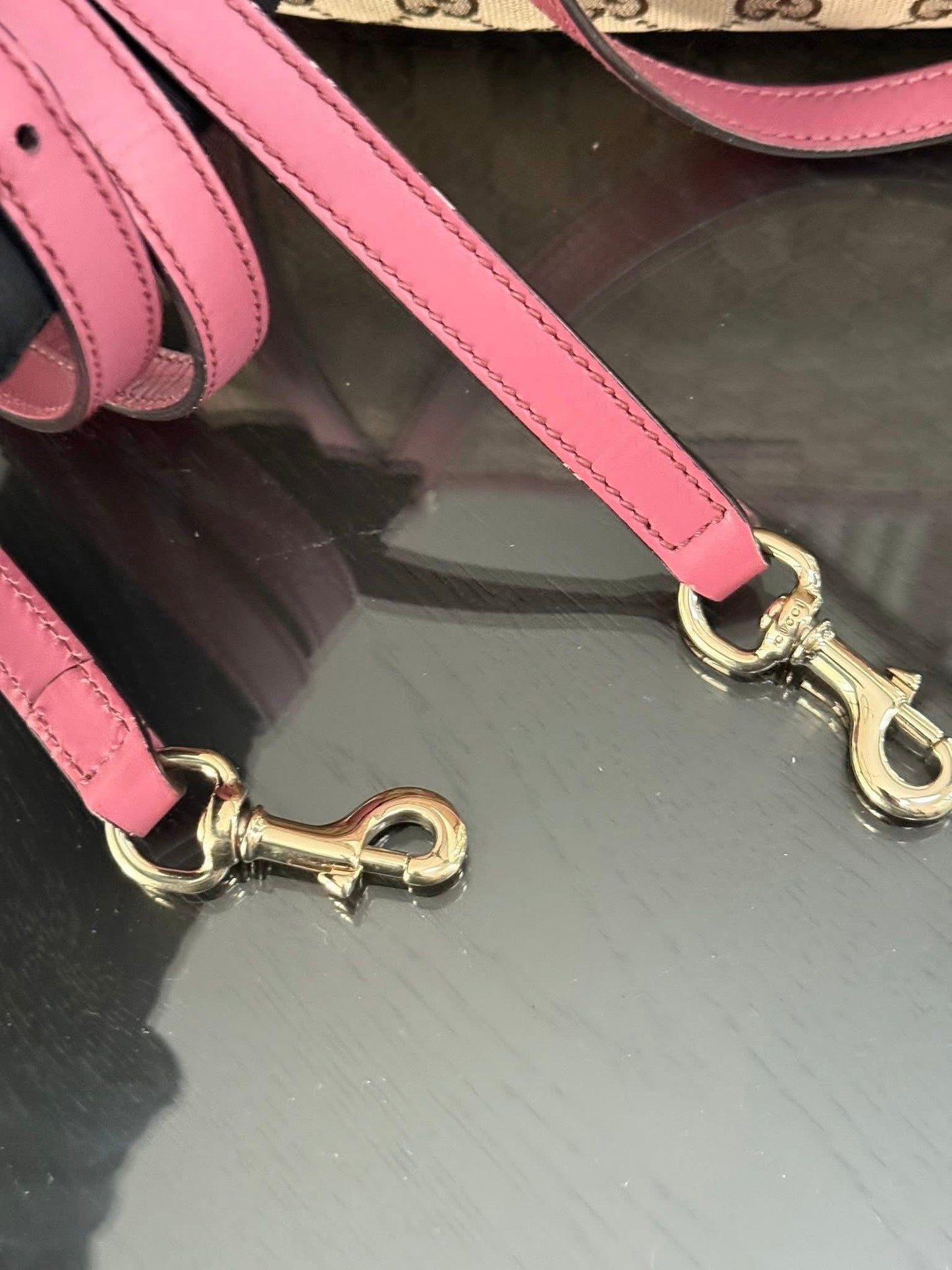 GG Pink Canvas Tote 2 Way Bag with Crossbody Strap 🗓️