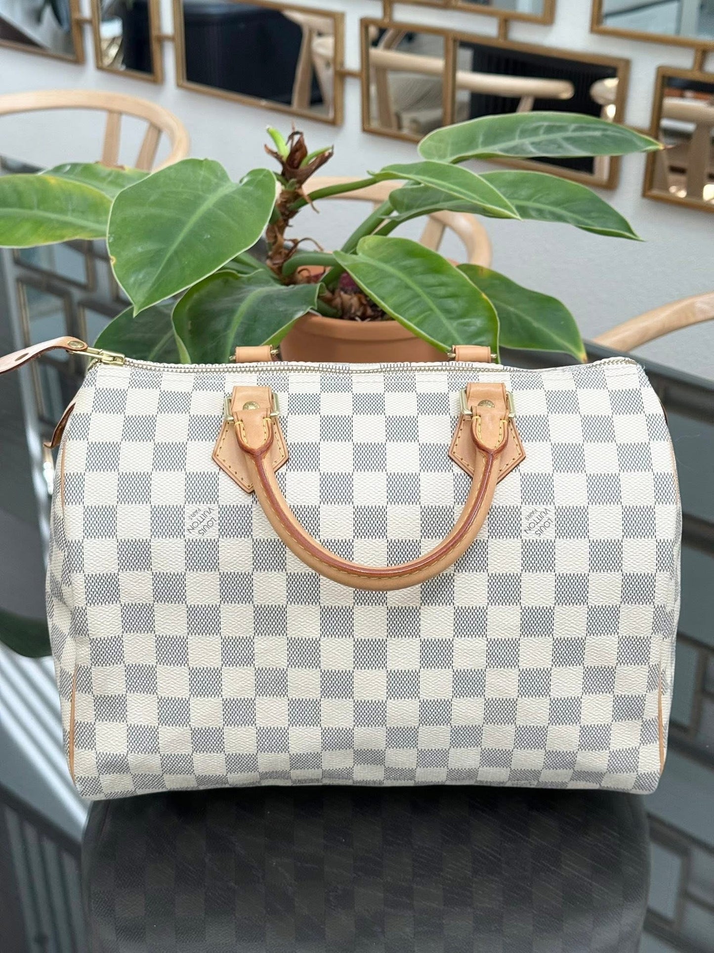 Speedy 30 in Damier Azur with lock 🔐 key, Dustbag and Insert Organizer -🗓️ Year 2012