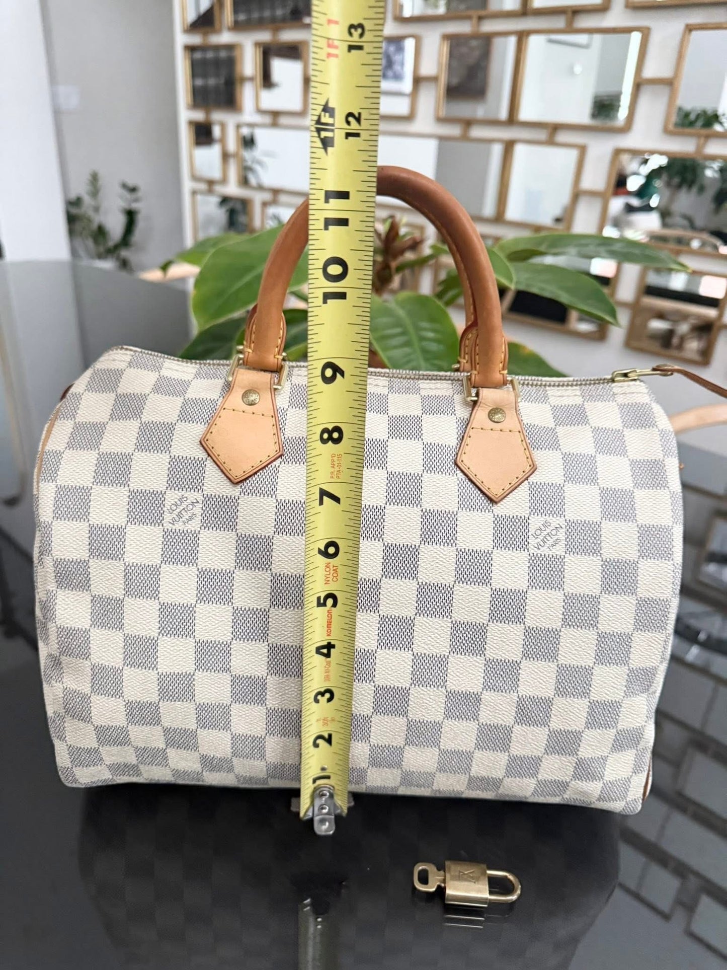 Speedy 30 in Damier Azur with lock 🔐 key, Insert Organizer and Non branded twilly -🗓️ Year 2010