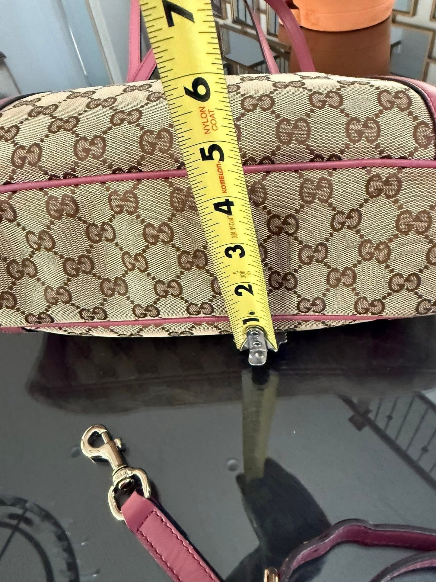 GG Pink Canvas Tote 2 Way Bag with Crossbody Strap 🗓️