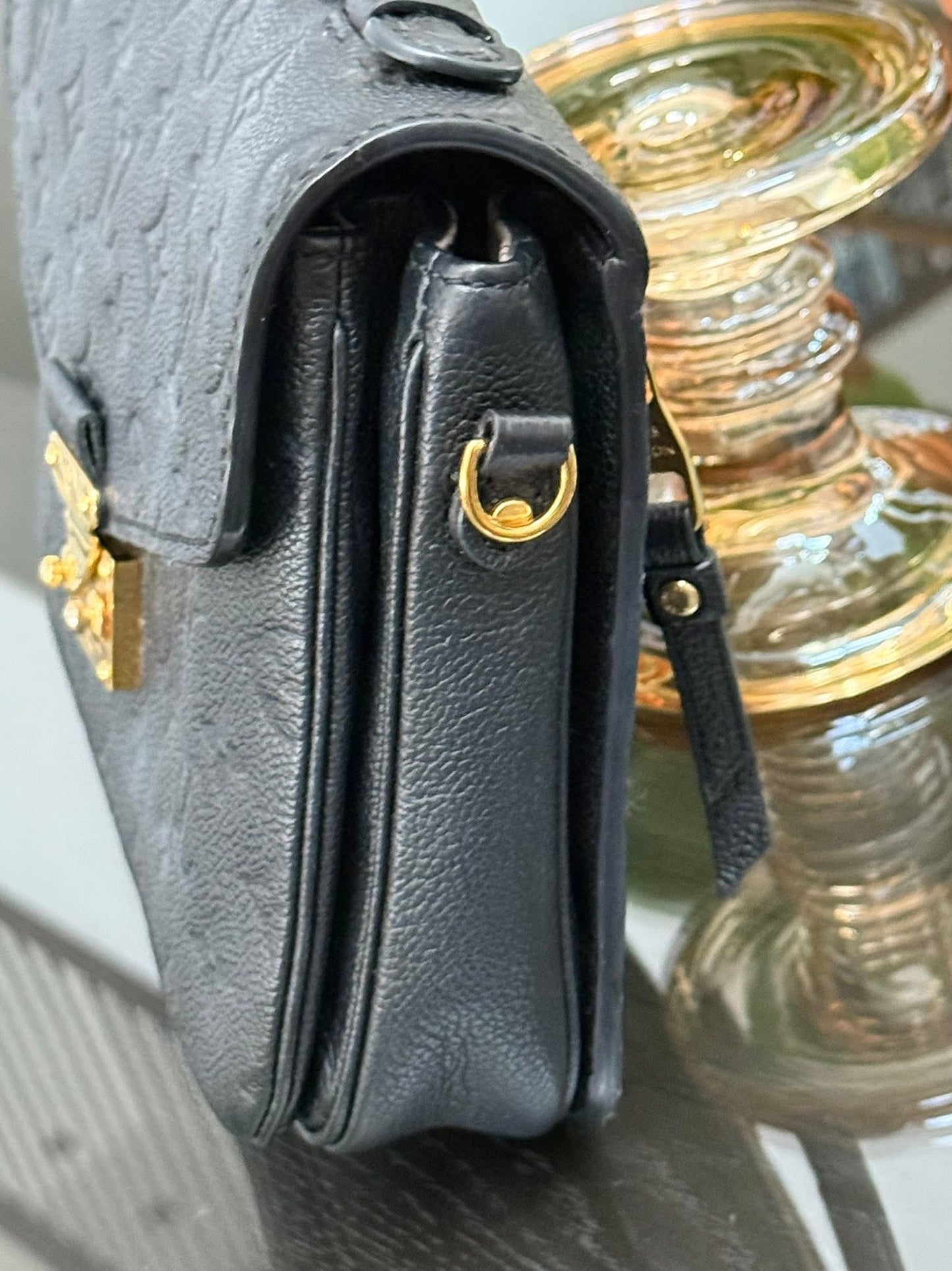 Pochette Metis Emptiente Noir with Box, Dustbag, Insert Organizer, Box and Paper bag -Microchip & Authenticed