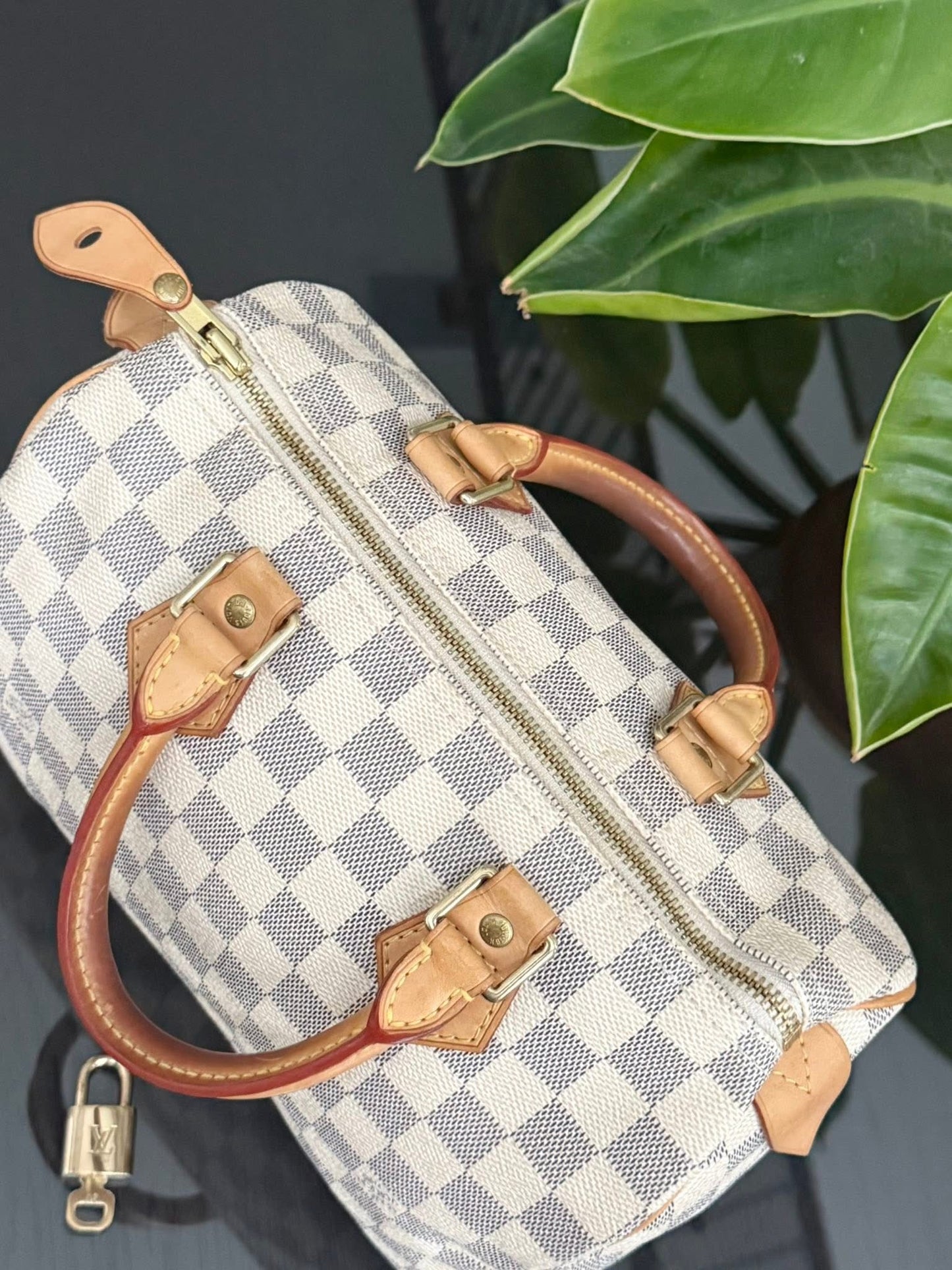 Speedy 25 in Damier Azur with lock 🔐 key and Dustbag -🗓️ Year 2007