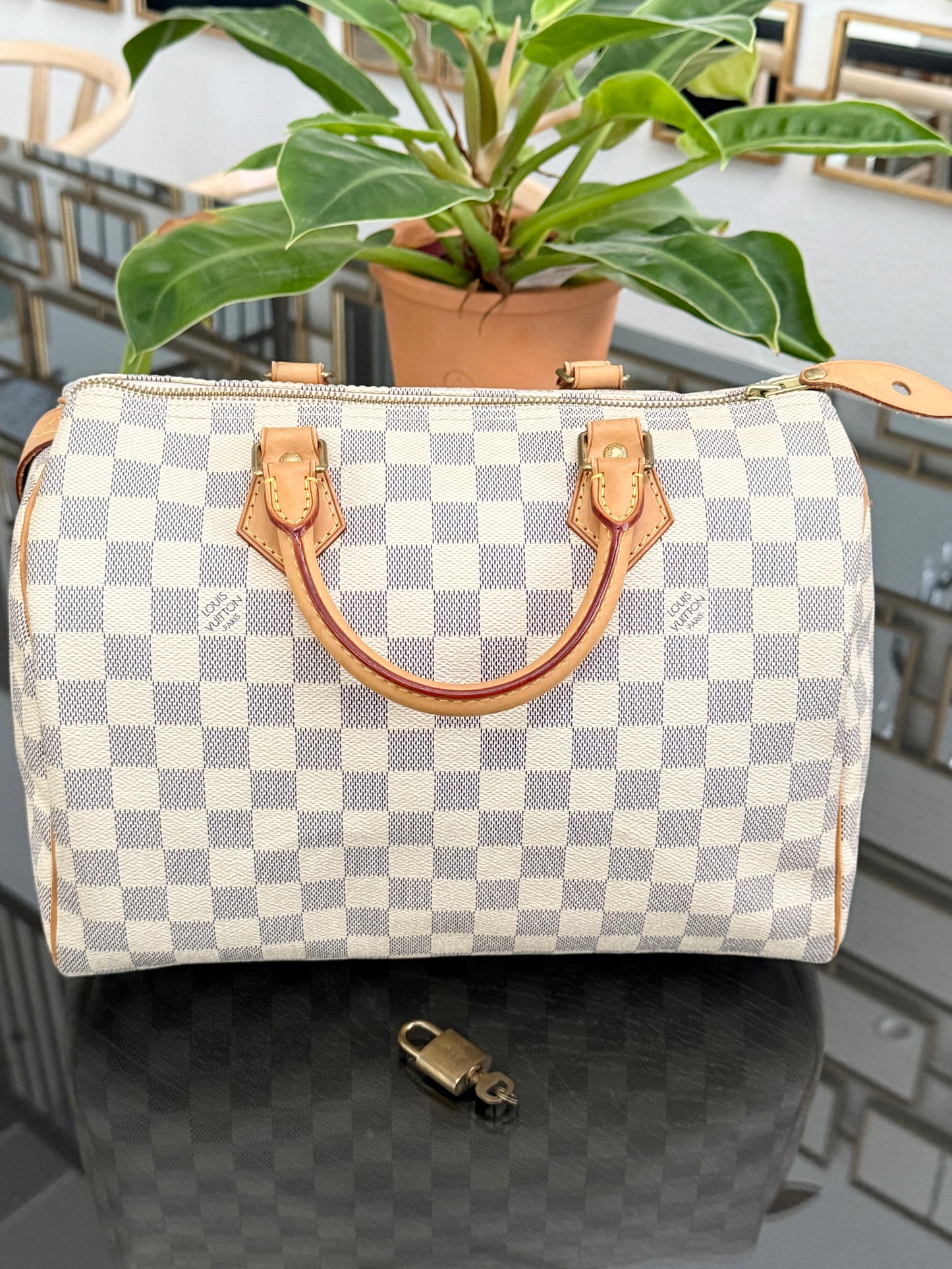 Speedy 30 Azur with lock 🔐 key, Dustbag, insert organizer and twilly 🗓️ Year: 2011