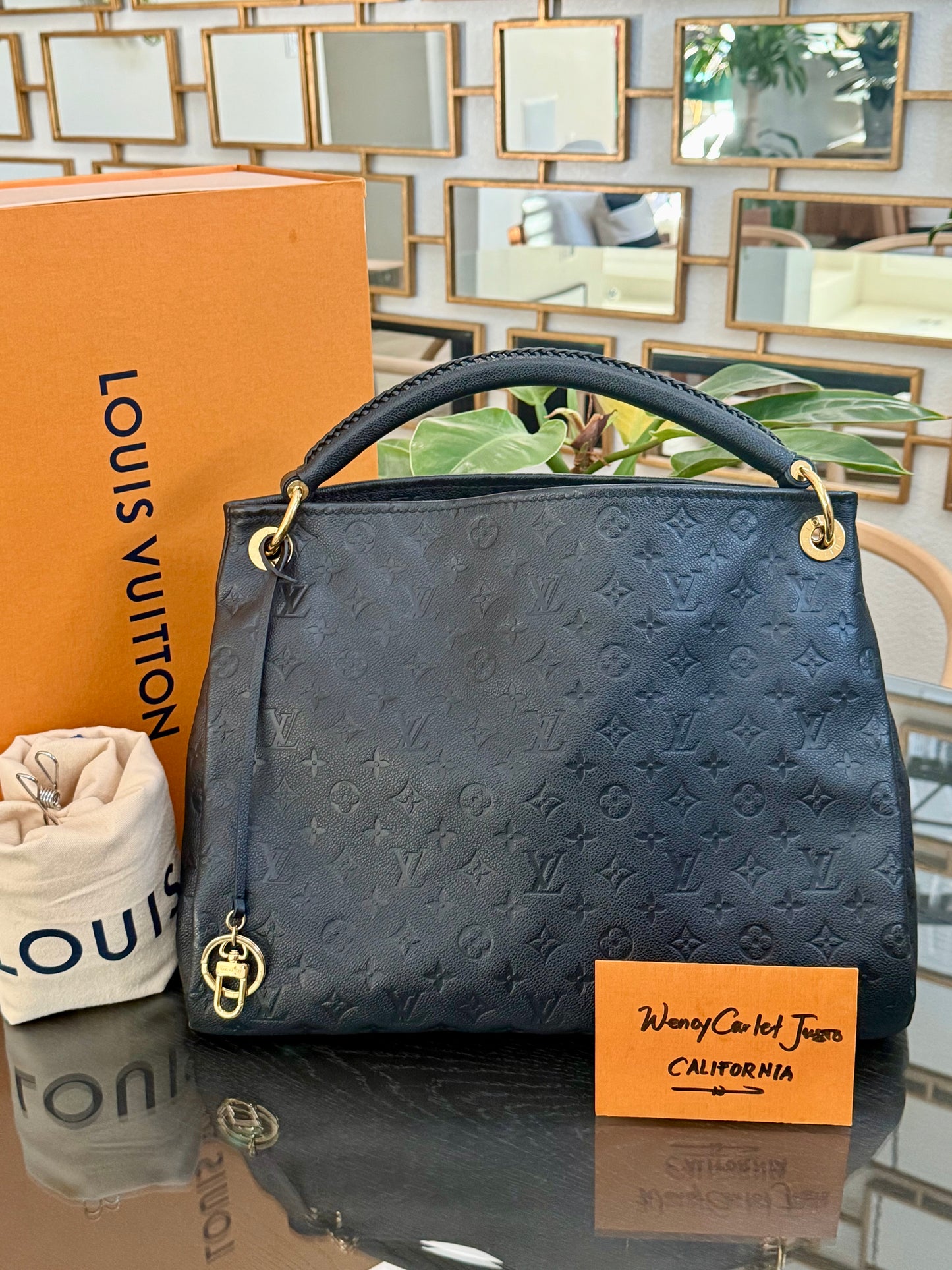 Artsy MM Empriente Black with Dustbag - 📅 Microchip and Authenticated