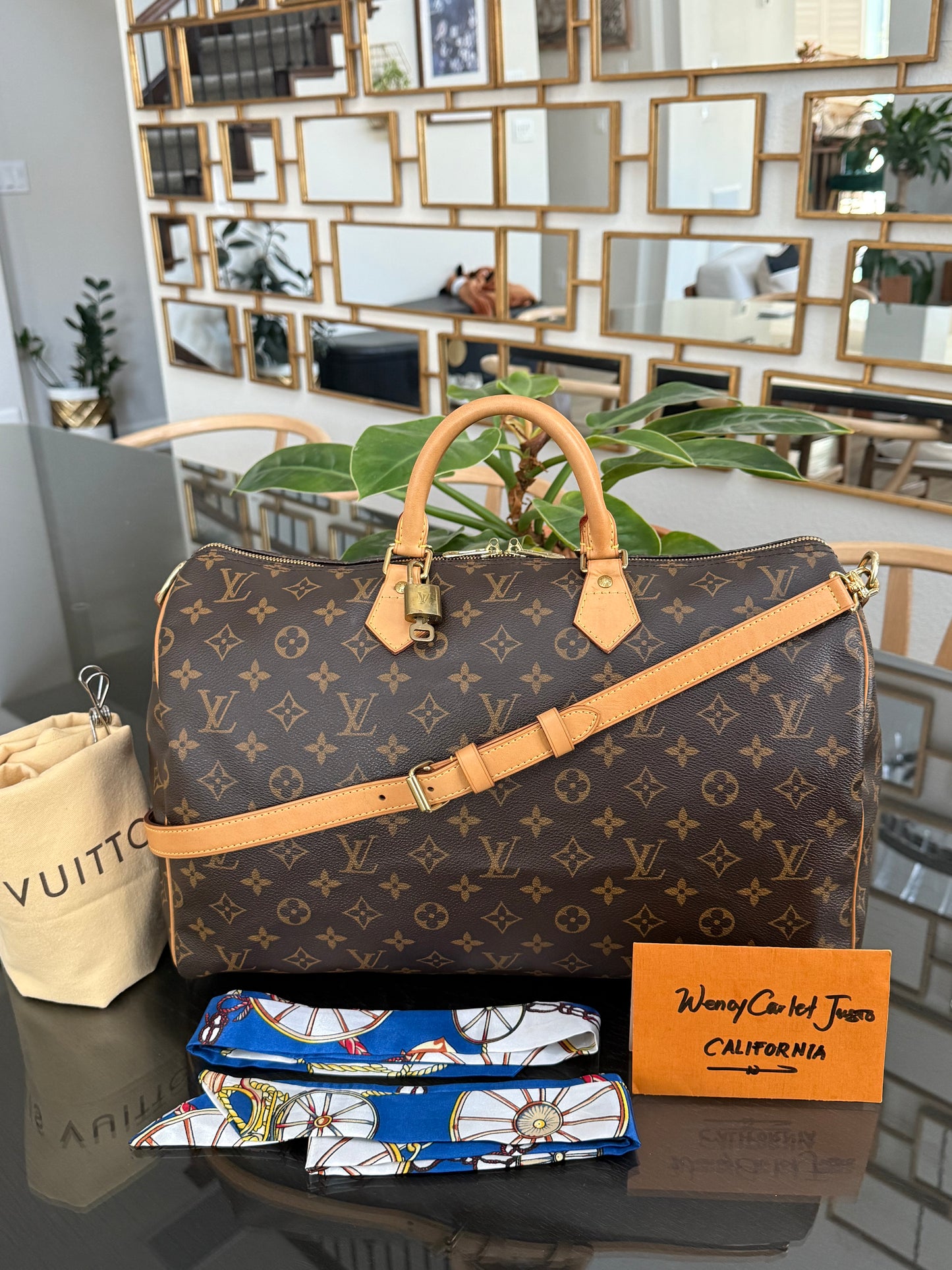 Speedy 40 Bandoulier in Monogram with Lock 🔐, Key and Dustbag 🗓️ Year: 2012