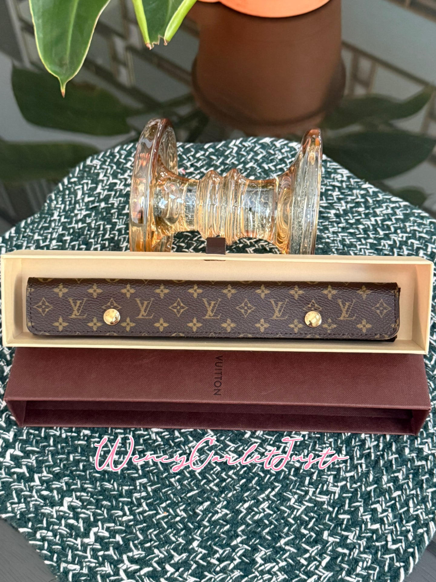 Monogram Necklace/ Bracelet Jewelry Case with Box 🗓️ Year: 2002