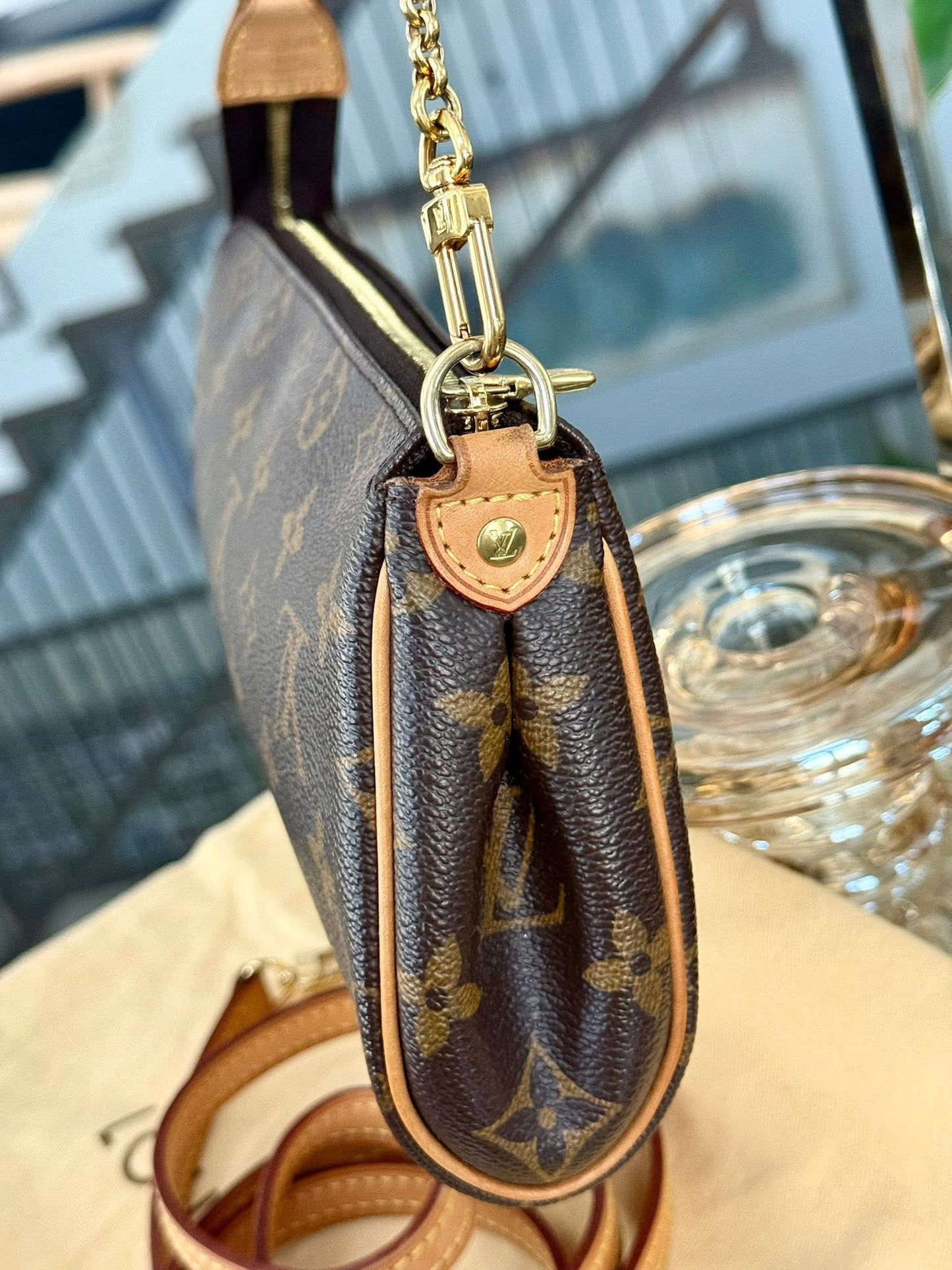 Eva Clutch in Monogram with Original Strap, Insert Organizer, Box, Dustbag and Paper bag 🗓️ Year: 2011