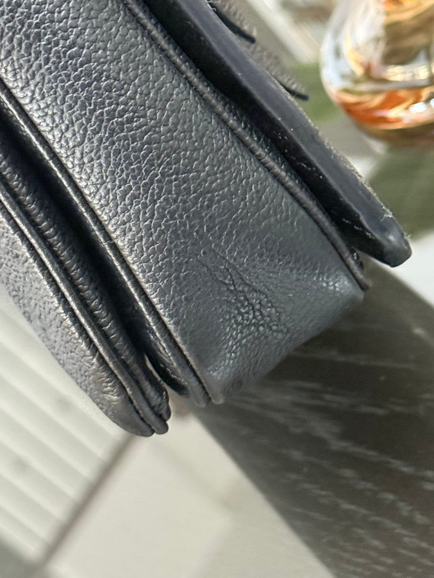 Pochette Metis Emptiente Noir with Box, Dustbag, Insert Organizer, Box and Paper bag -Microchip & Authenticed