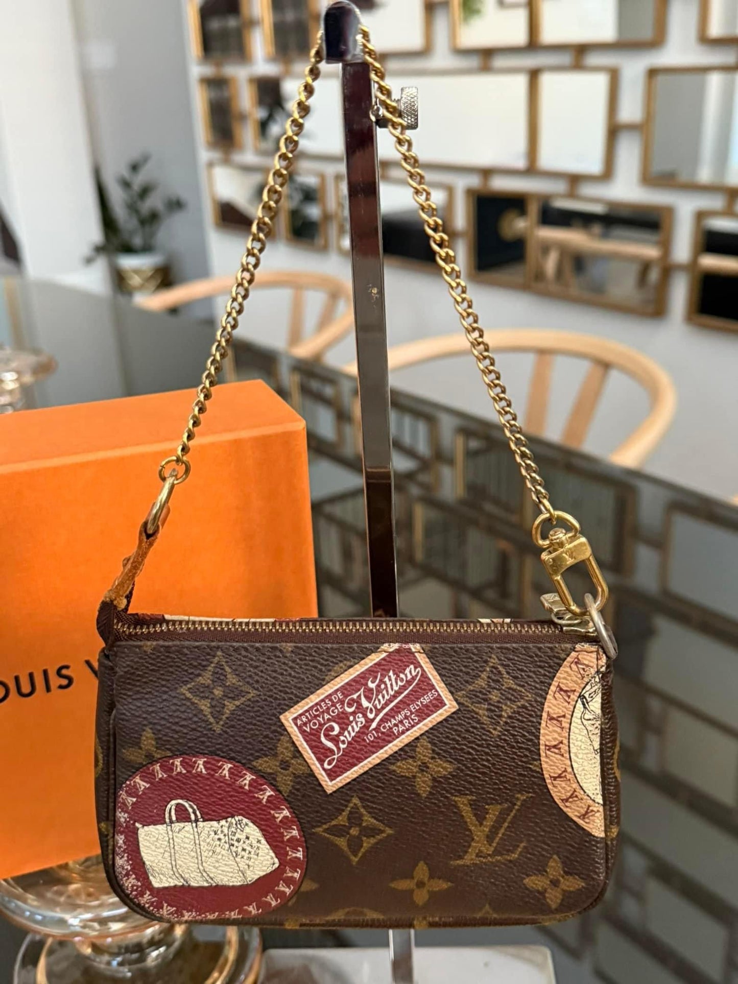 Monogram Patch Mini Pochette Accessories with Vanchetta Handle, Dustbag & Box - 📅 Year: 2009