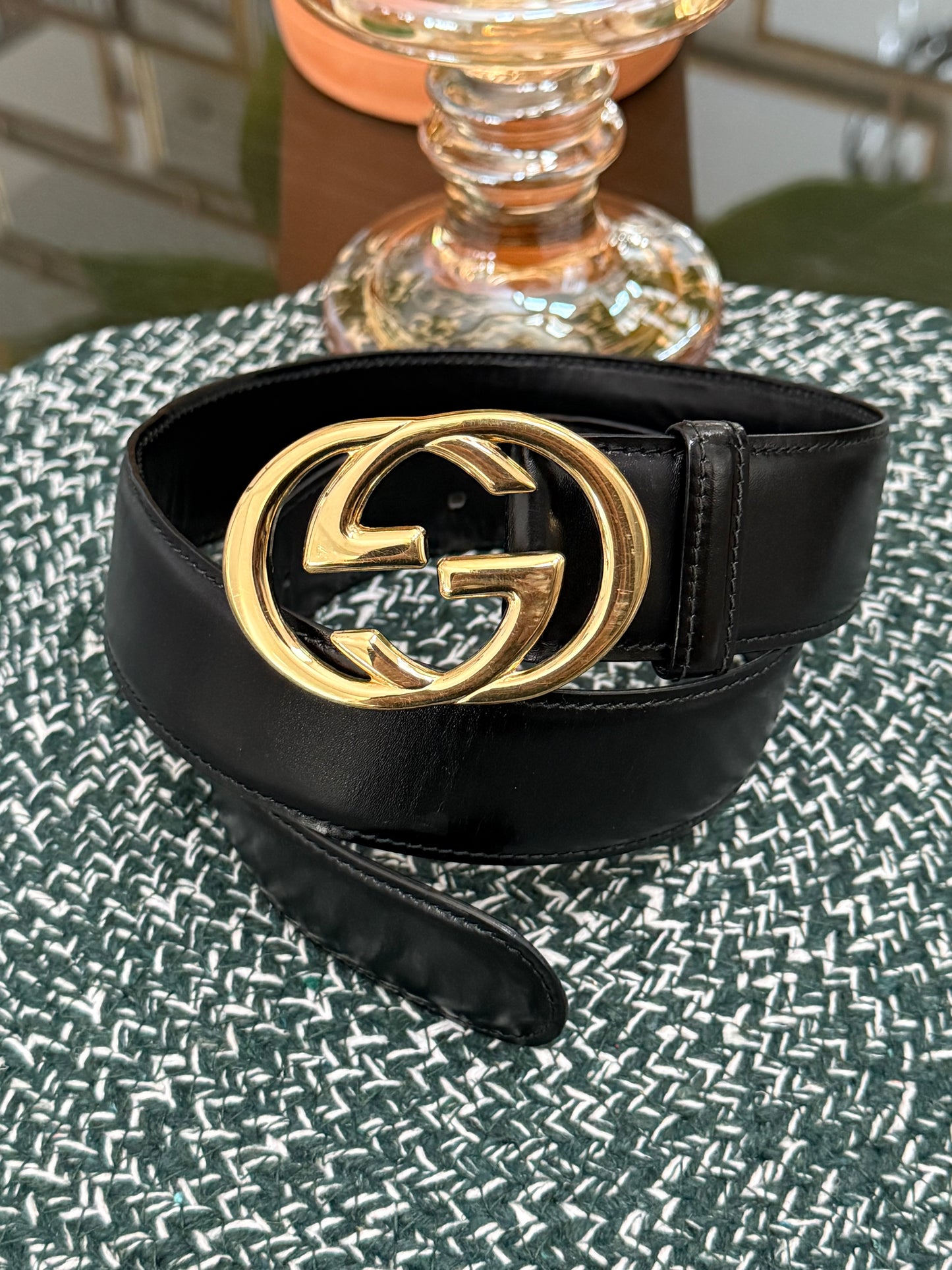 GU CCI Vintage Leather Belt -🗓️