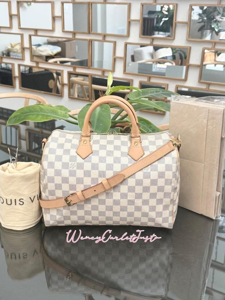 Speedy 30 Bandoulier in Azur with Original Strap, Dustbag and Insert Organizer -🗓️ Year: 2013