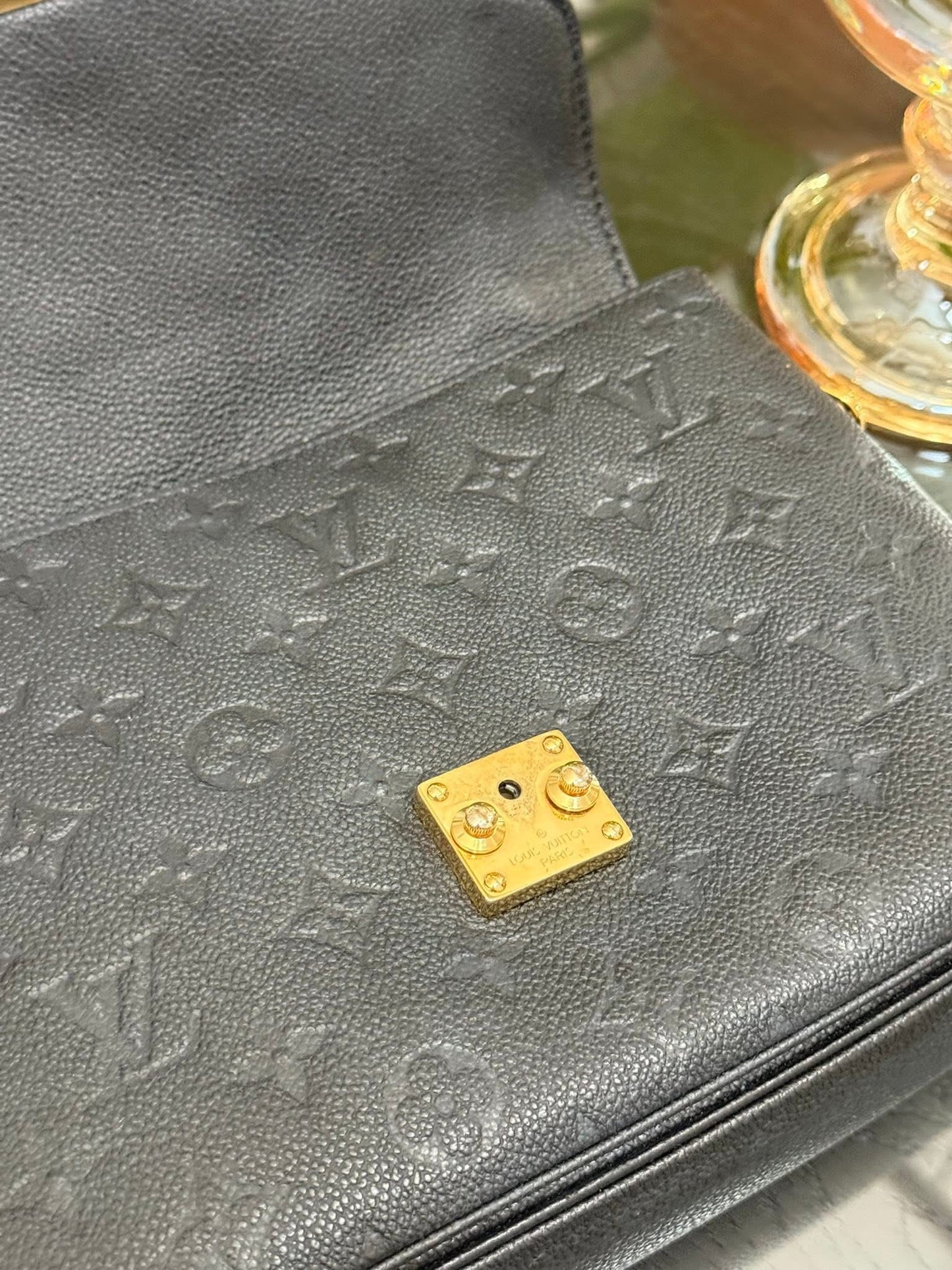 Pochette Metis Emptiente Noir with Box, Dustbag, Insert Organizer, Box and Paper bag -Microchip & Authenticed