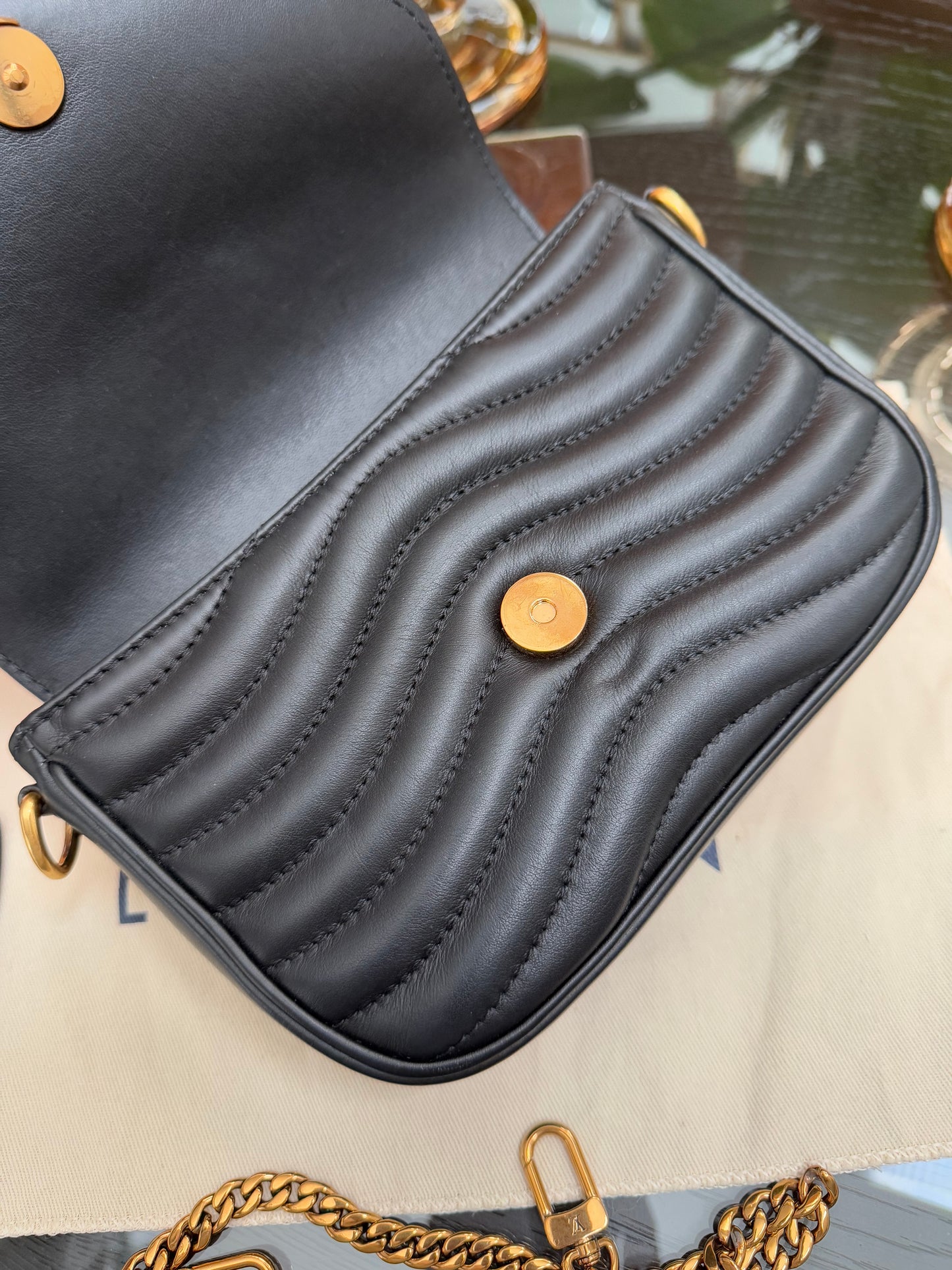 Multi Pochette New Wave Noir with Box, Dustbag and Paper bag -Microchip & Authenticed