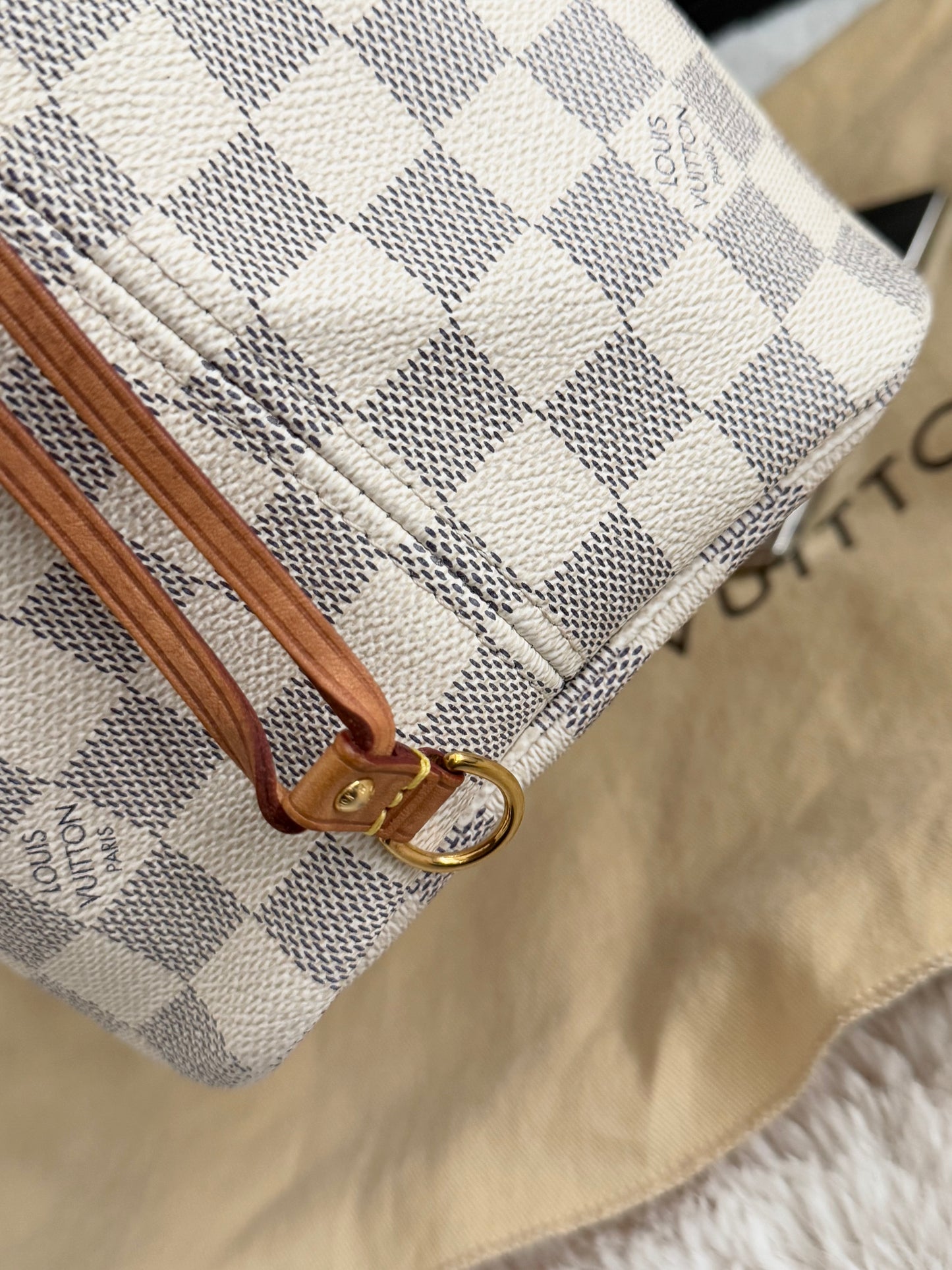 Neverfull MM Azur in Rose Ballerine with Dustbag -Year: 2018