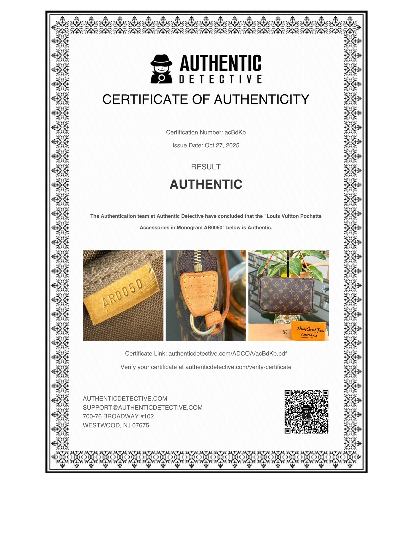 Monogram Pochette Accessories with Dustbag 📅 Year: 2000