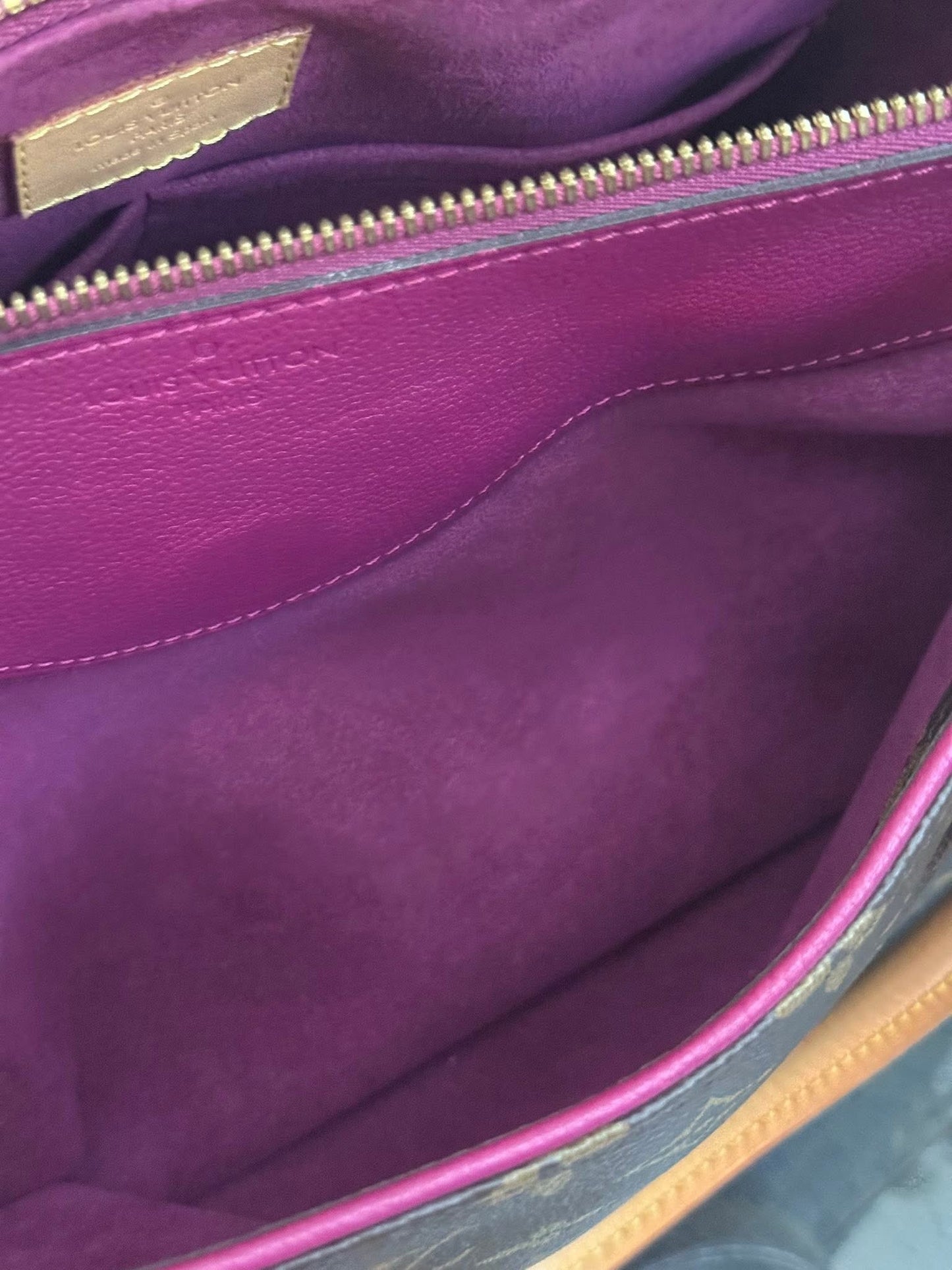 Pallas MM Purple Tote with Original Strap, Dustbag and Insert Organizer 📅 Year 2015