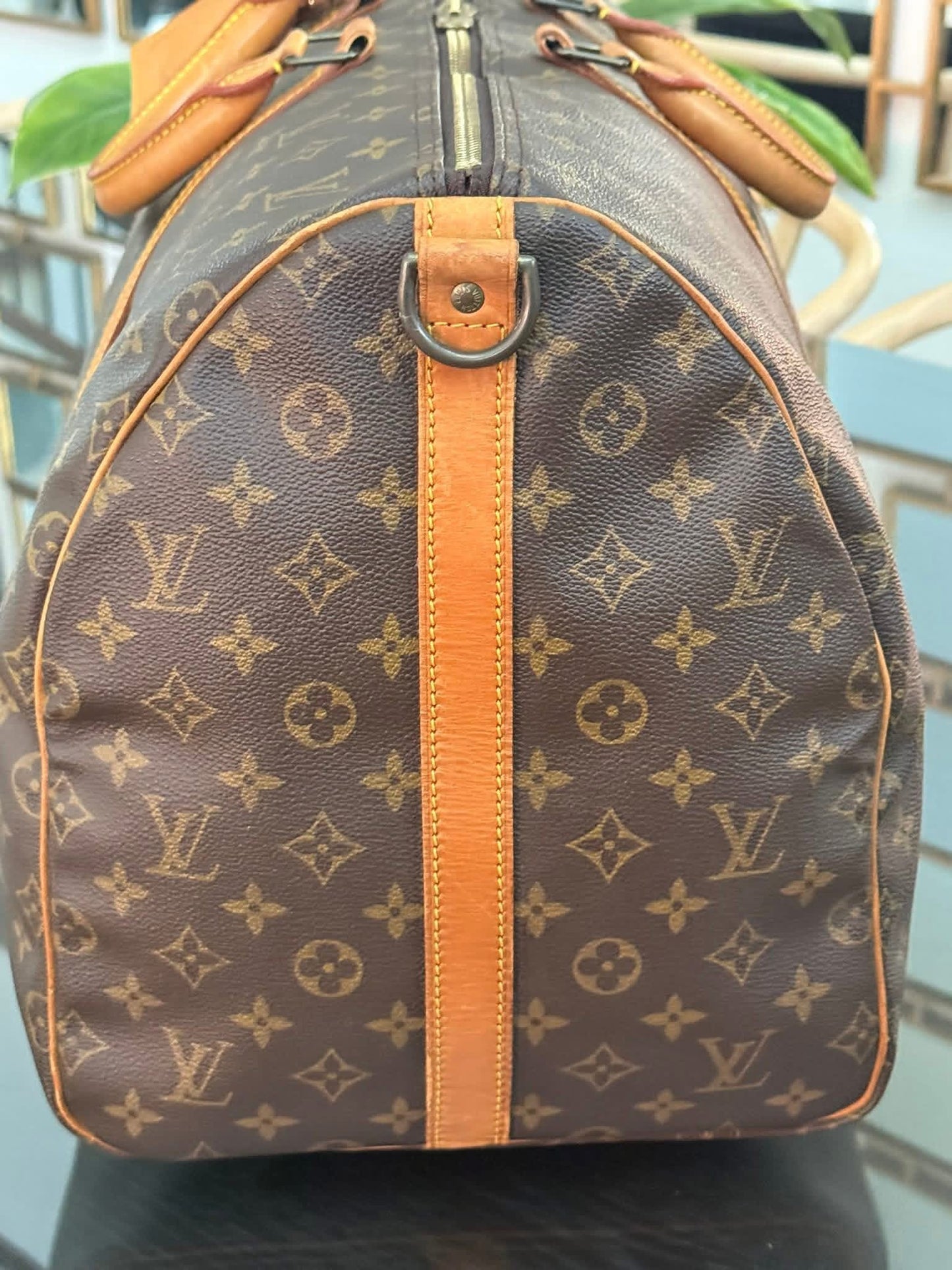 Keepall 55 Bandoulier with Original Strap, Luggage tag and Poignet 🗓️ Year: 1988