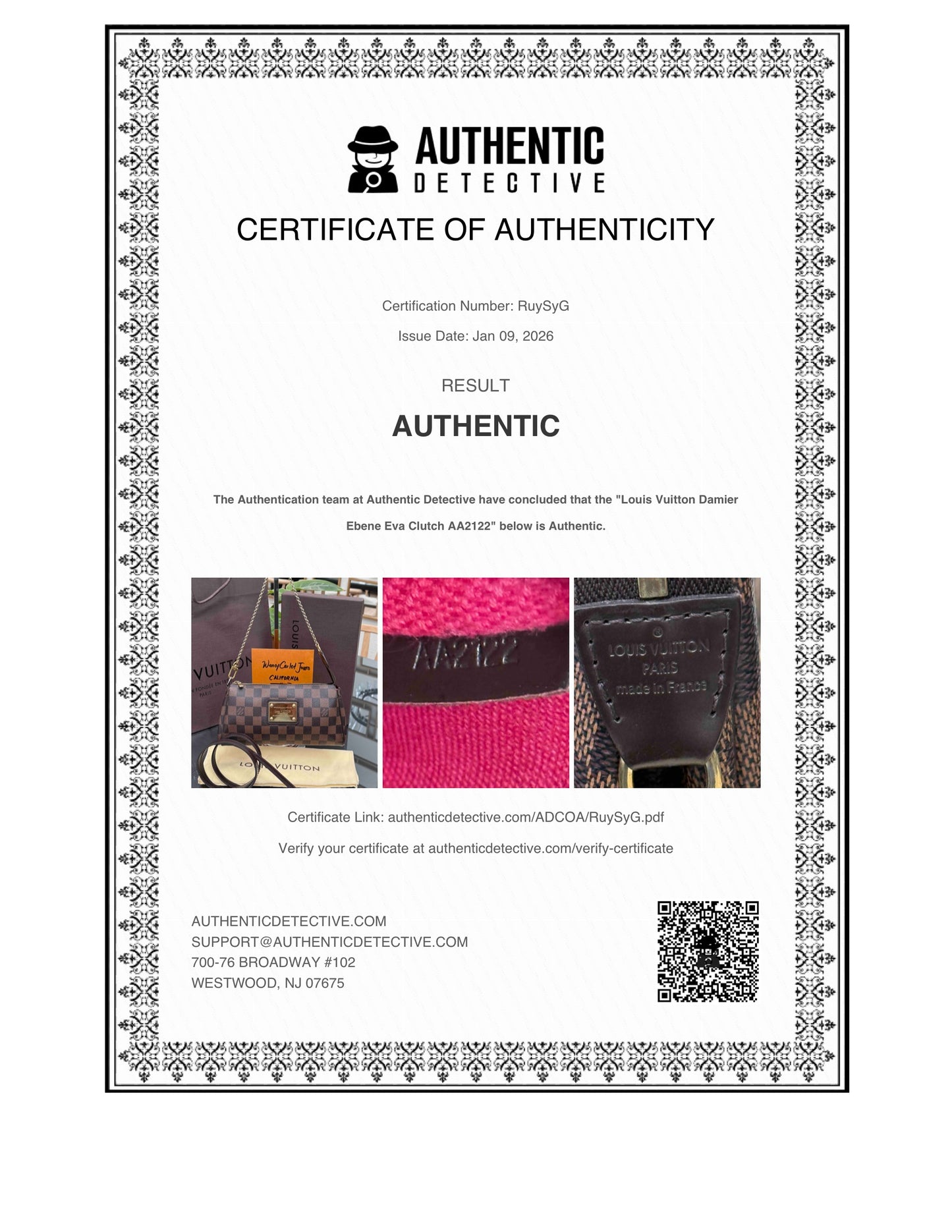 Eva Clutch in DE with Dustbag, Box and Paper bag 🗓️ Year: 2012