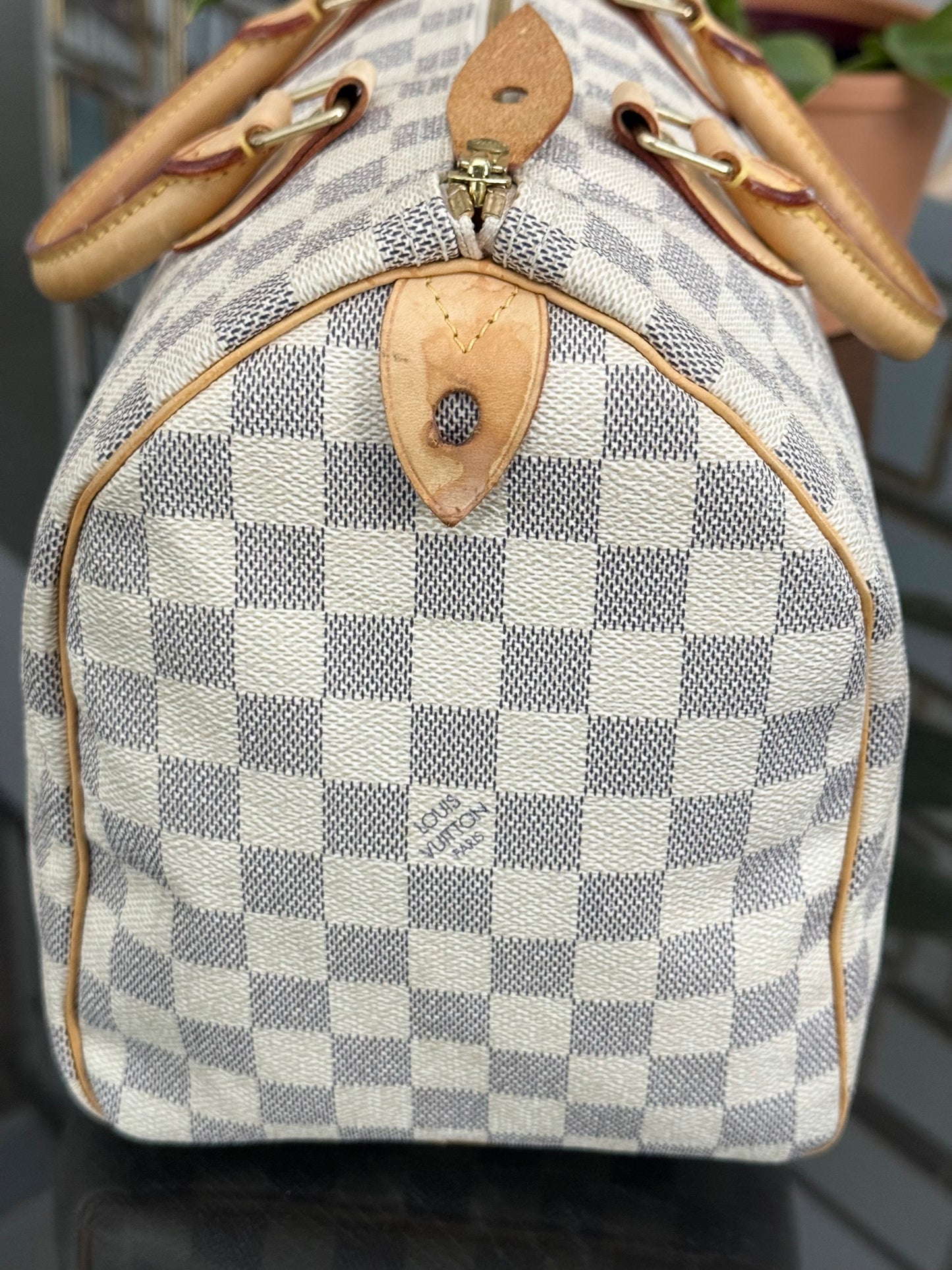 Speedy 30 in Damier Azur with lock 🔐 key, Dustbag and Insert Organizer -🗓️ Year 2007