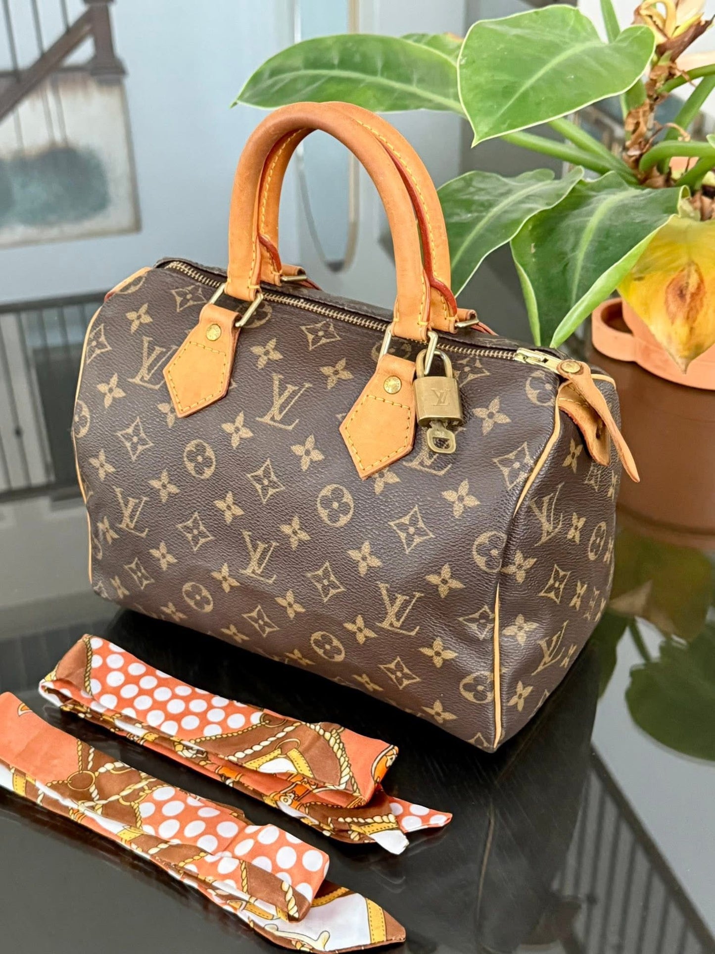 Speedy 25 in Monogram with Lock 🔐 and Key 🗓️ Year: 2005