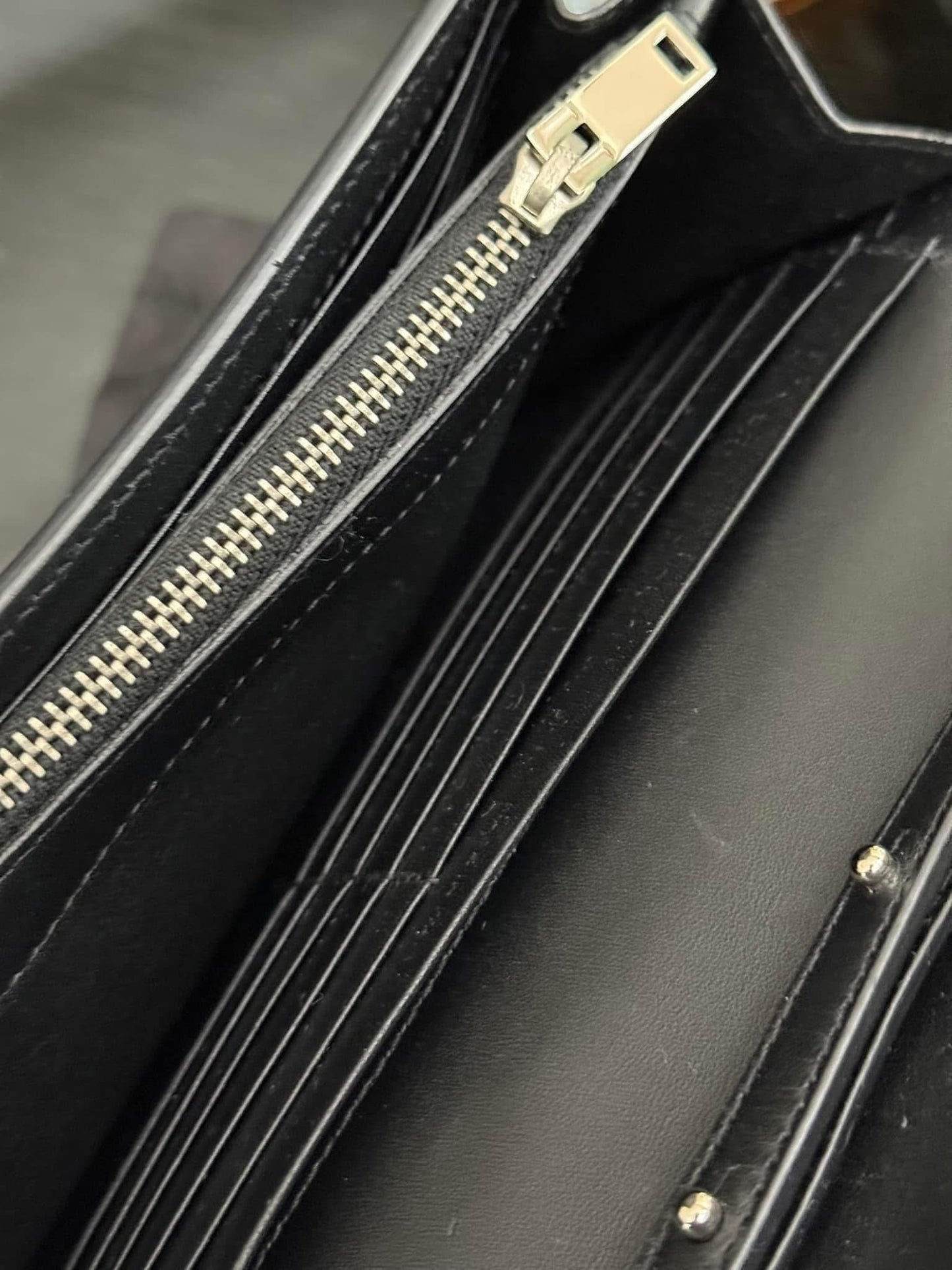 Kate Stars Calfskin Leather Chain Clutch Crossbody 📦 With Box, Dustbag, Cards, and Paper Bag