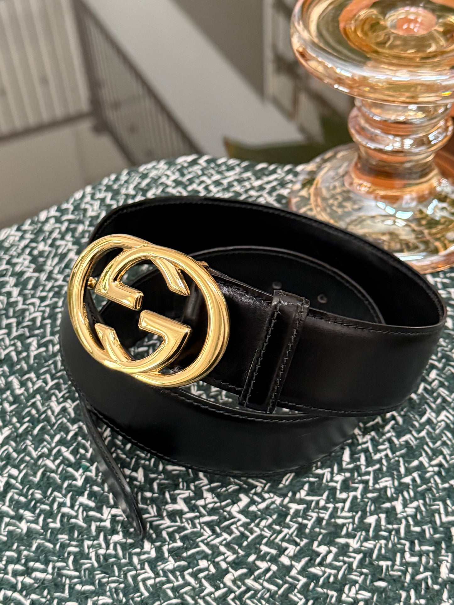 GU CCI Vintage Leather Belt -🗓️