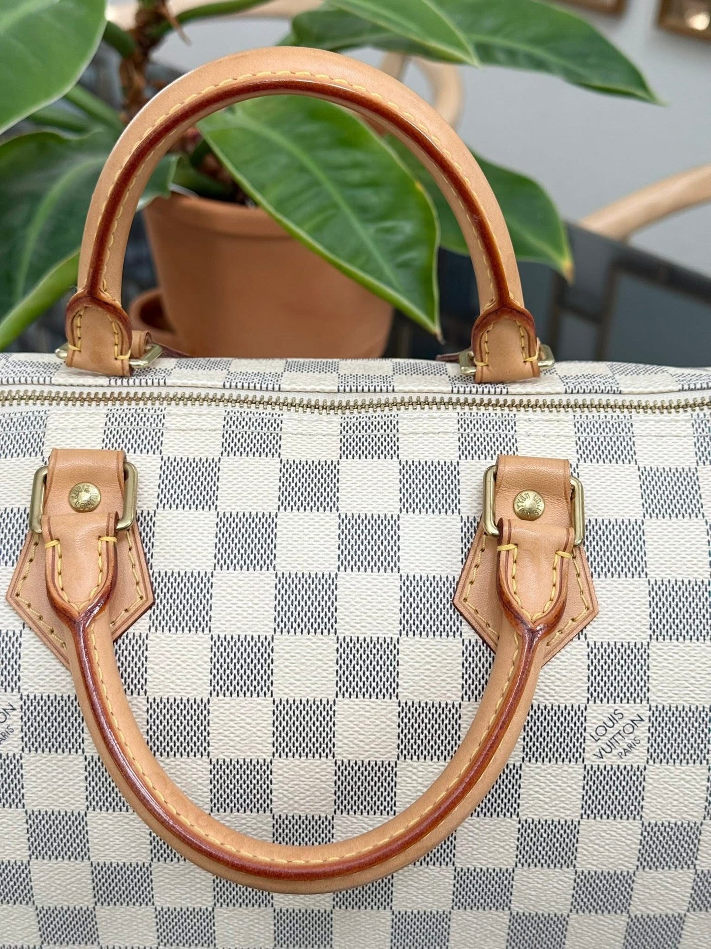 Speedy 30 in Damier Azur with lock 🔐 key, Dustbag and Insert Organizer -🗓️ Year 2012