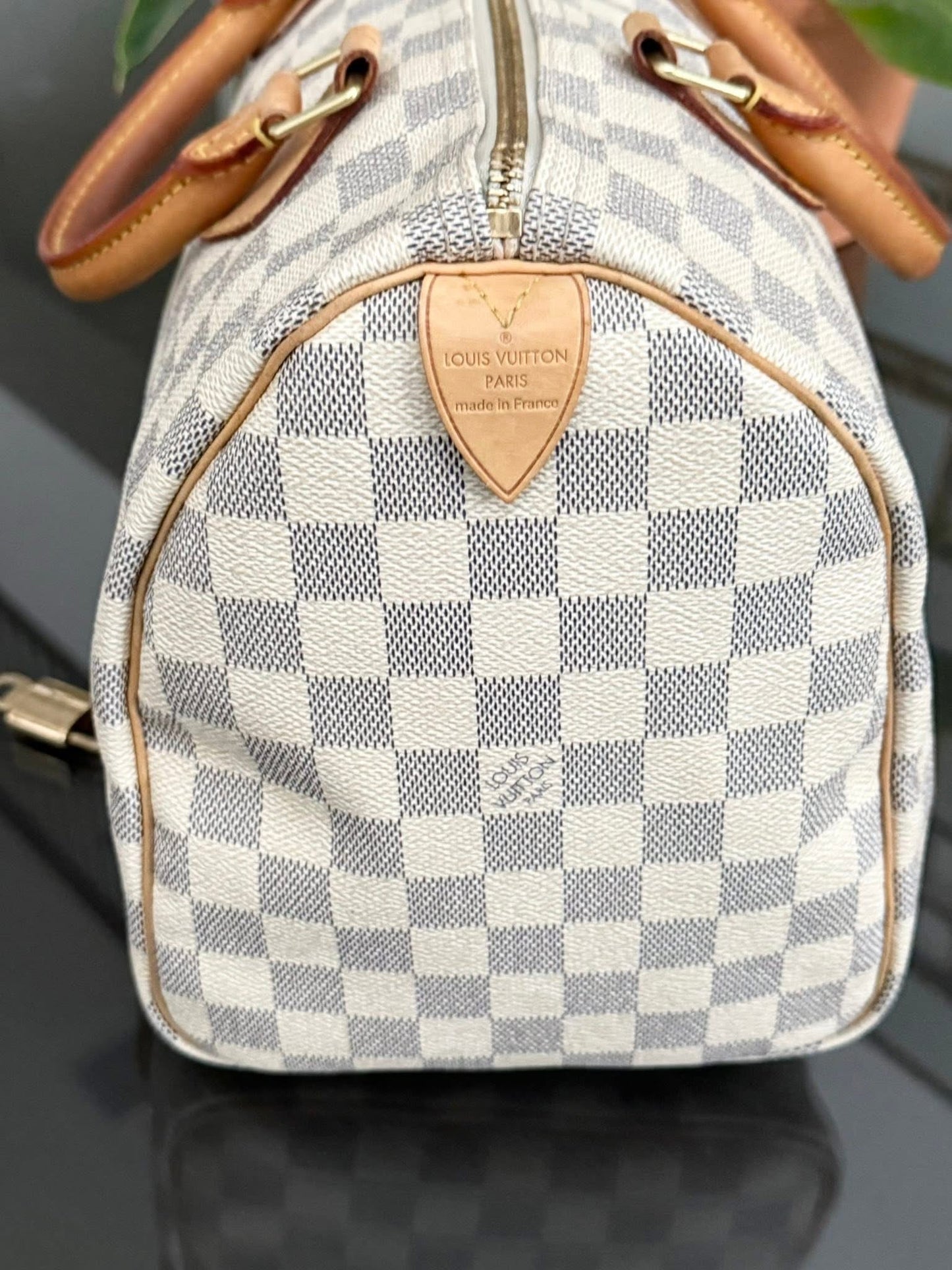 Speedy 30 in Damier Azur with lock 🔐 key, Insert Organizer and Non branded twilly -🗓️ Year 2010