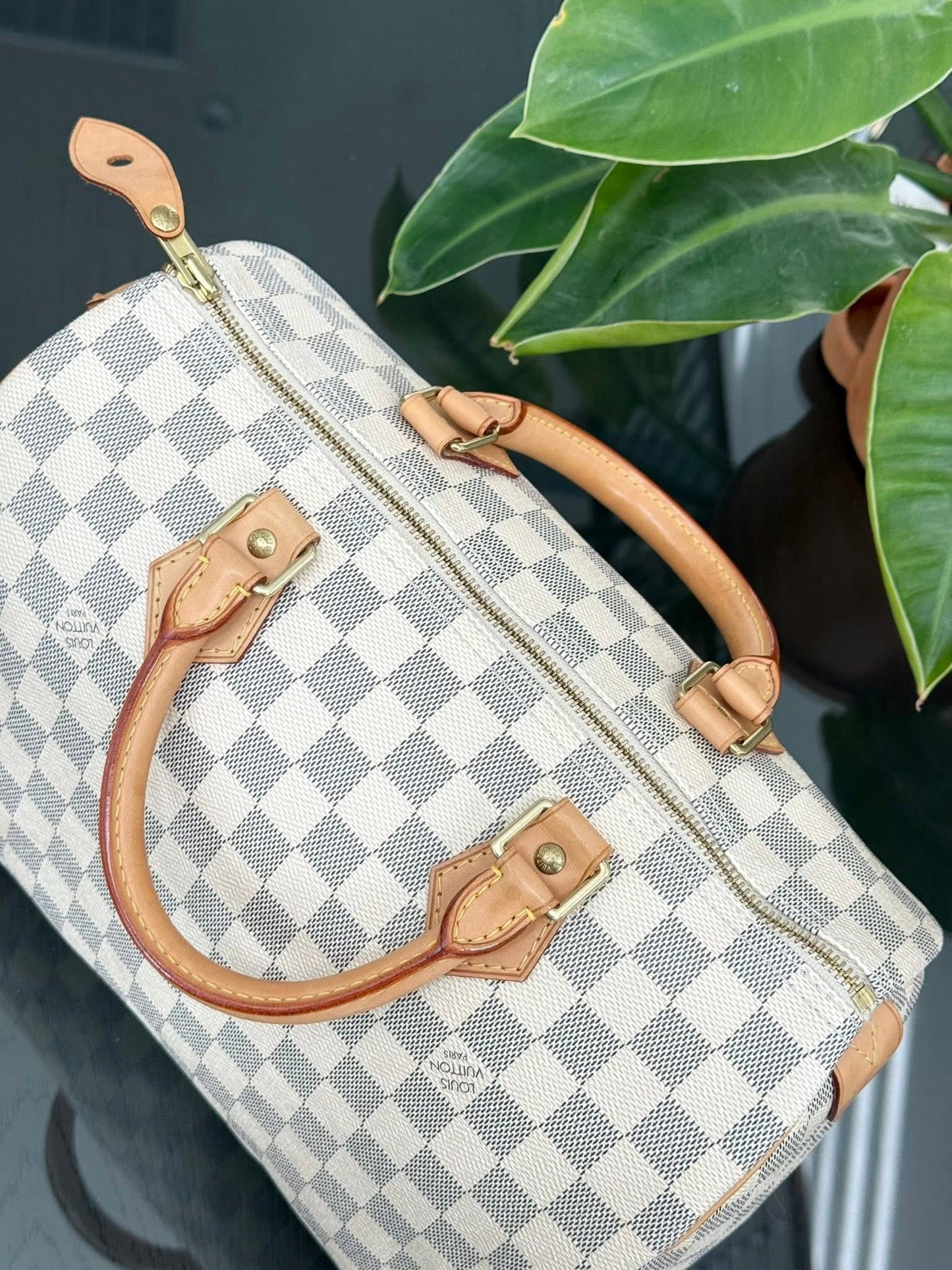 Speedy 30 in Damier Azur with lock 🔐 key, Dustbag and Insert Organizer -🗓️ Year 2012
