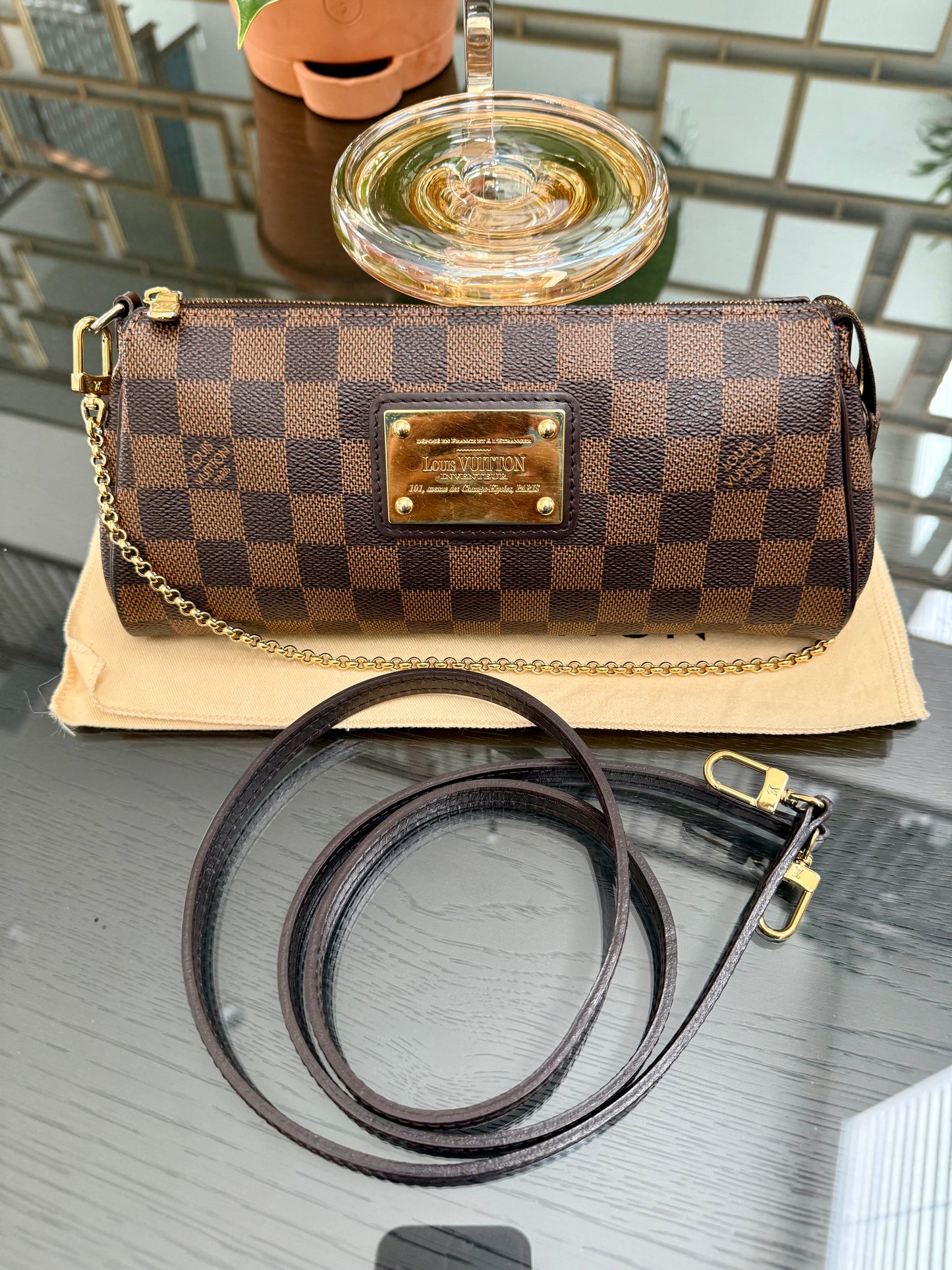 Eva Clutch in DE with Dustbag, Insert Organizer, Box and Paper bag🗓️ Year: 2010