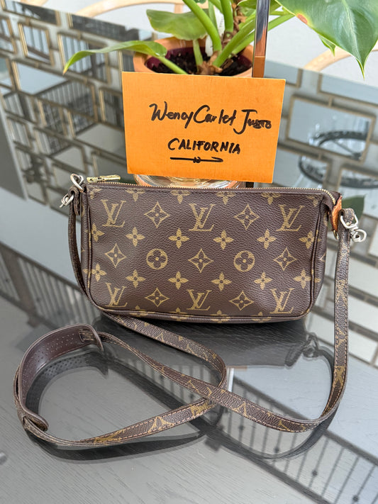 Pochette Accessories with Vintage Crossbody Strap - 📅 Year: 1999
