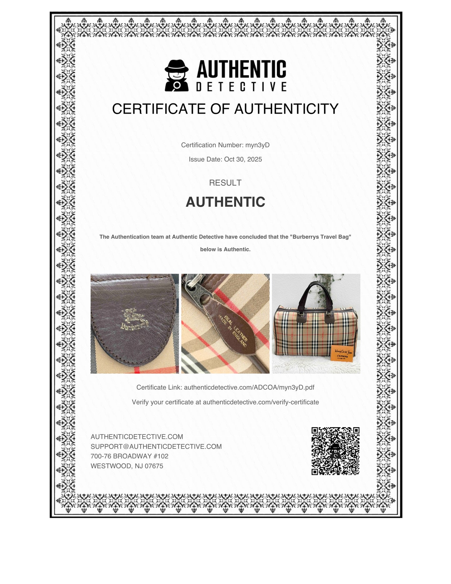 Burberry Duffle/ Travel Bag 📅