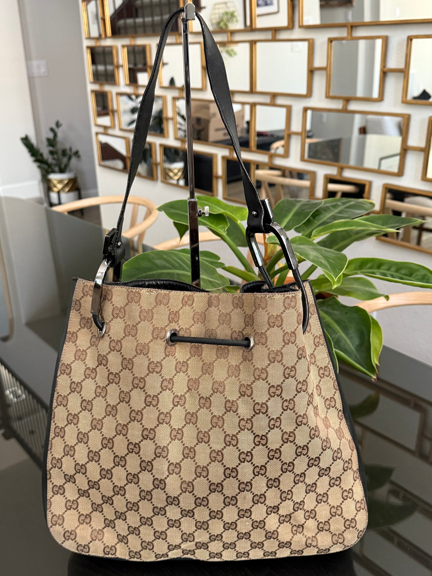 Gucci GG Canvas Drawstring Bag
