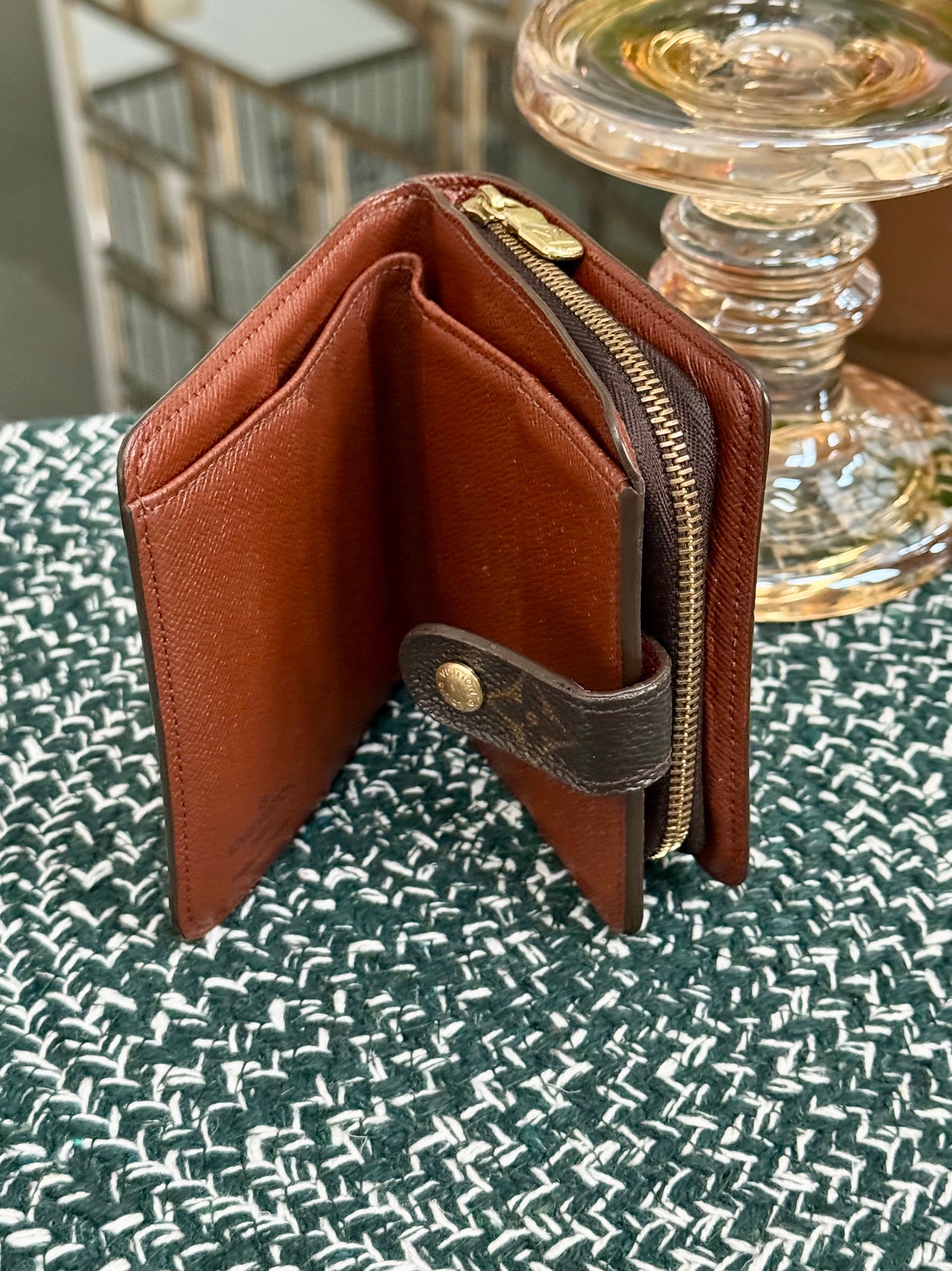 Monogram Zip Around Compact Wallet 🗓️ Year: 2000