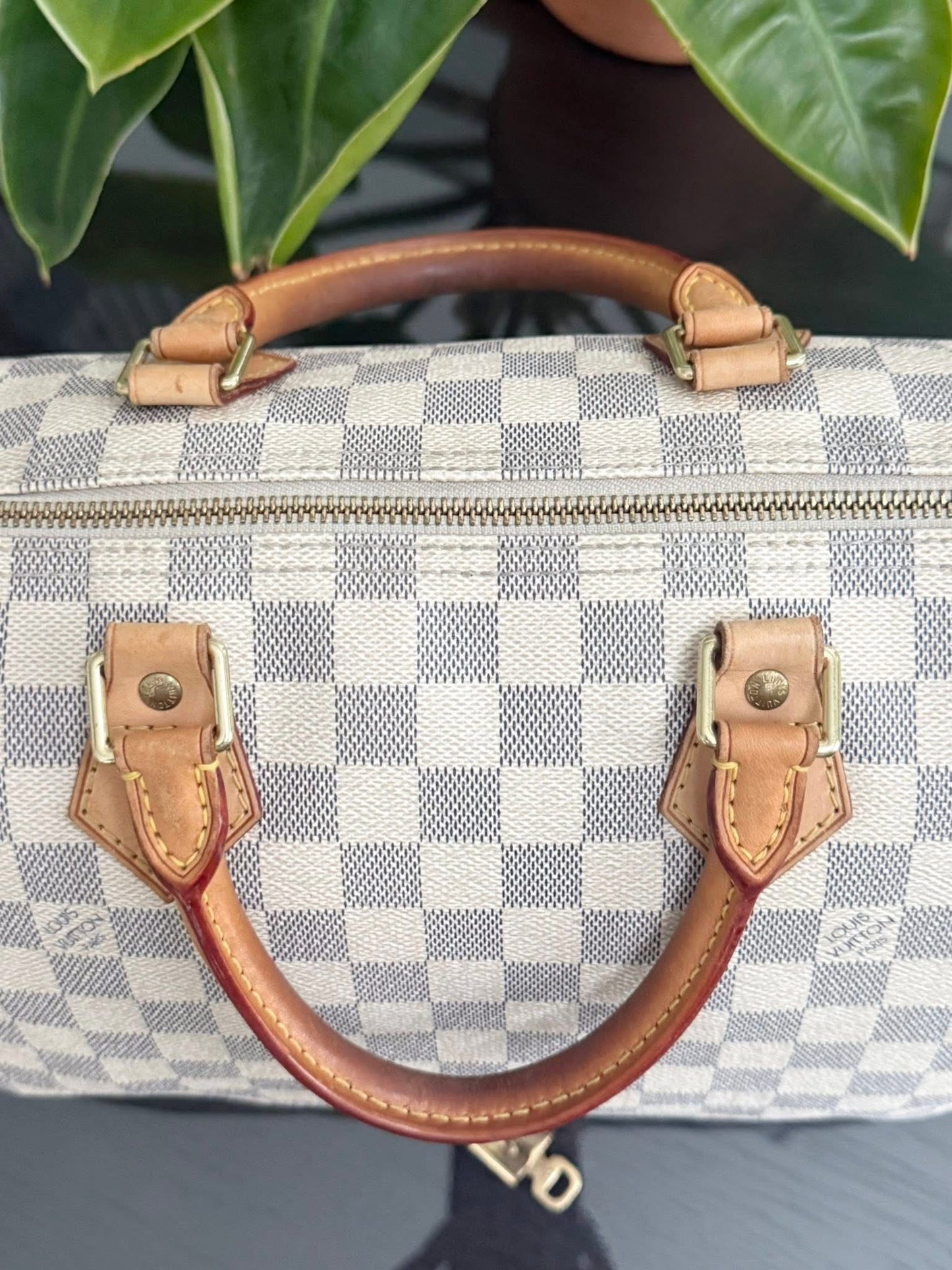 Speedy 30 in Damier Azur with lock 🔐 key, Insert Organizer and Non branded twilly -🗓️ Year 2010