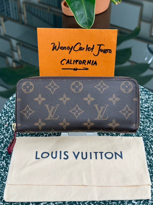 Monogram Clemence in Peony Wallet with Dustbag 🗓️ Year 2015