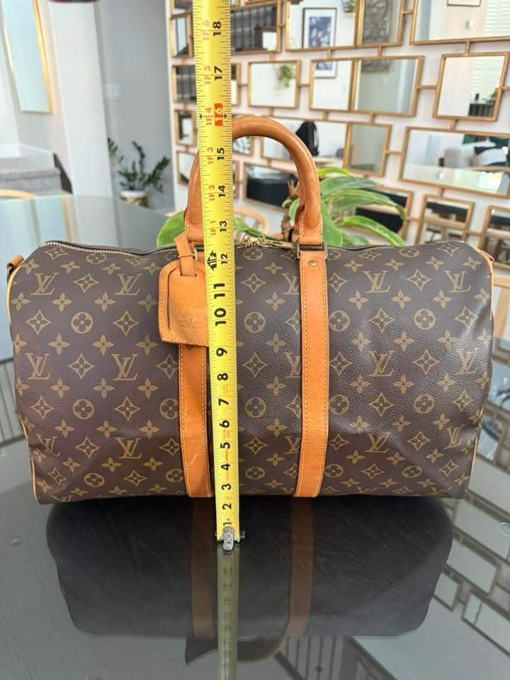 Keepall 45 Bandoulier with Original Strap , Luggage Tag and Poignet 📅 Year: 1989