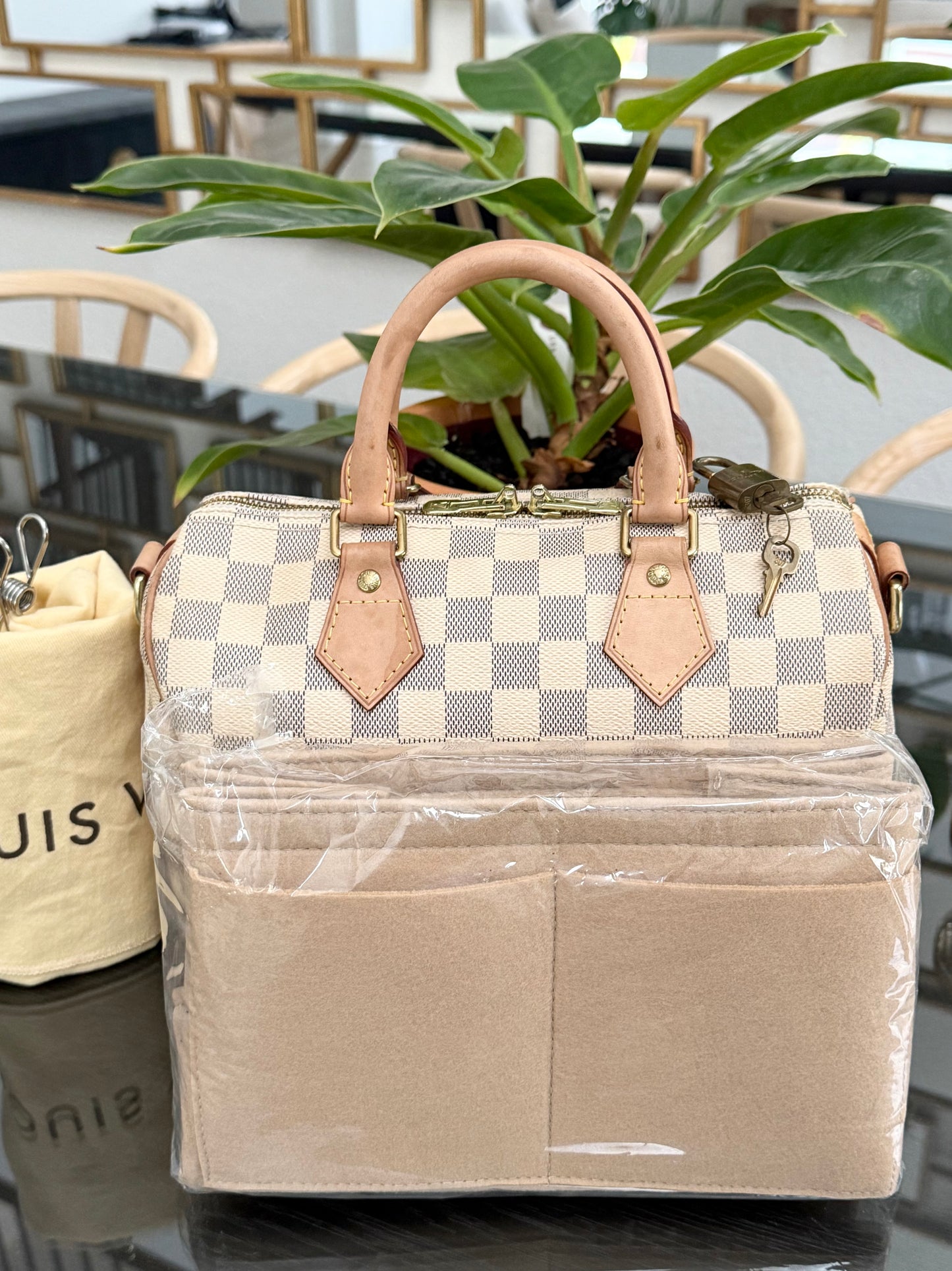 Speedy 25 Bandoulier in Azur with Strap, lock 🔐 keys,  Dustbag and Insert Organizer 🗓️ Year 2013