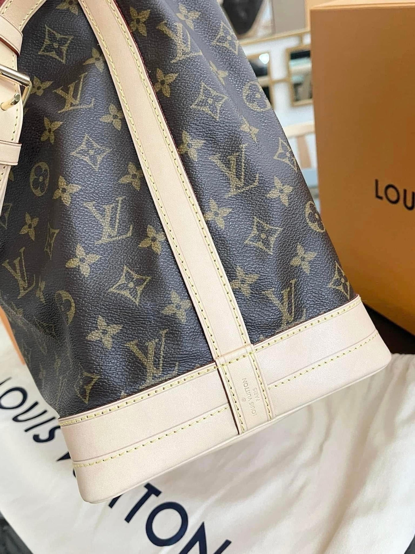 Noe GM Monogram -Brand-new replaced vachetta 💥 with Dustbag and official repair receipt from LV