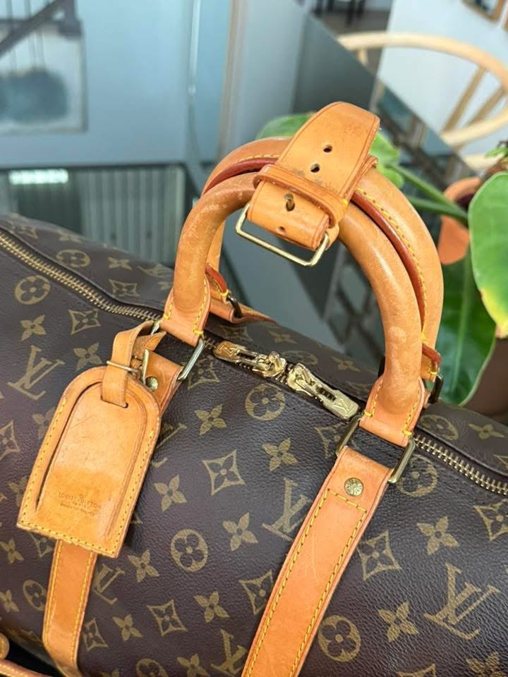 Keepall 45 Bandoulier with Original Strap , Luggage Tag and Poignet 📅 Year: 1989