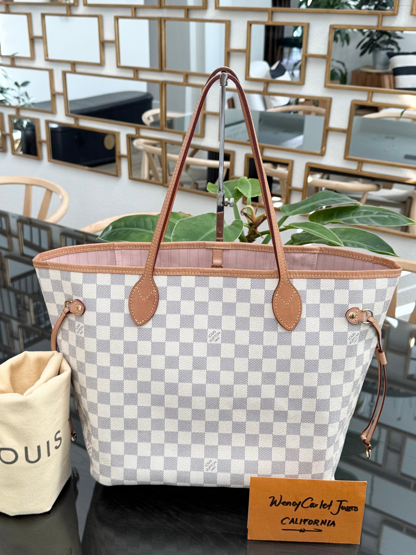 Neverfull MM Azur in Rose Ballerine with Dustbag 📅 Year: 2020