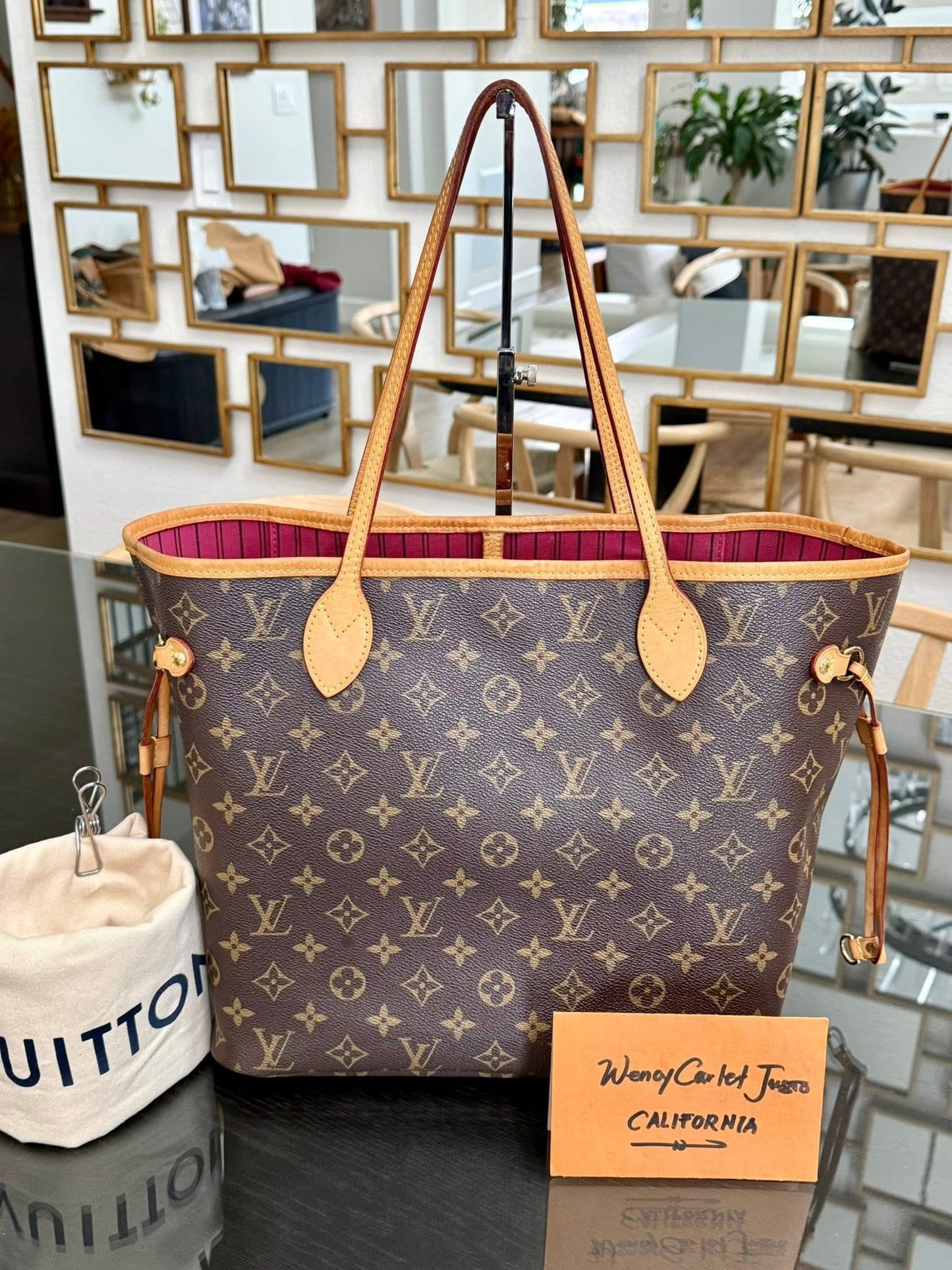 🌺Neverfull MM Monogram in Peony with Dustbag -🗓️ Year: 2016