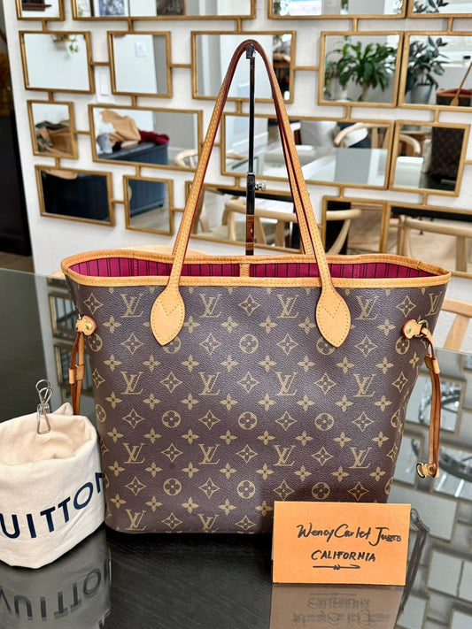 🌺Neverfull MM Monogram in Peony with Dustbag -🗓️ Year: 2016