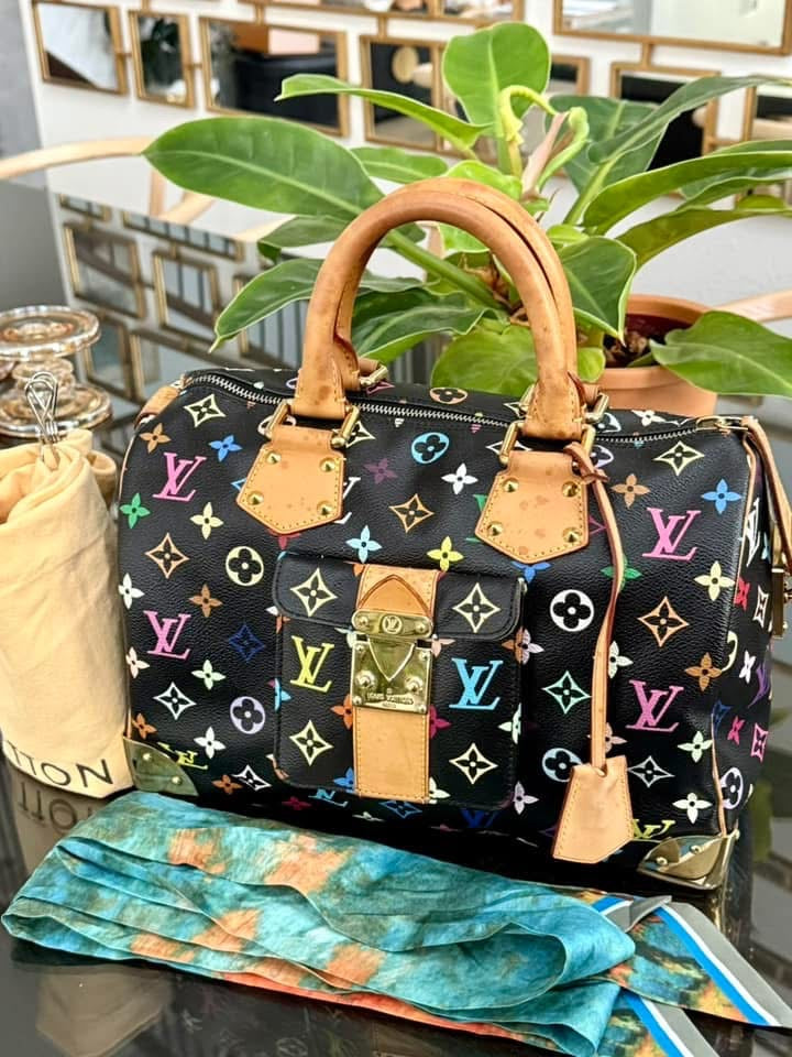 Multicolor Speedy 30 with Dustbag and generic twilly set 📅 Year: 2008