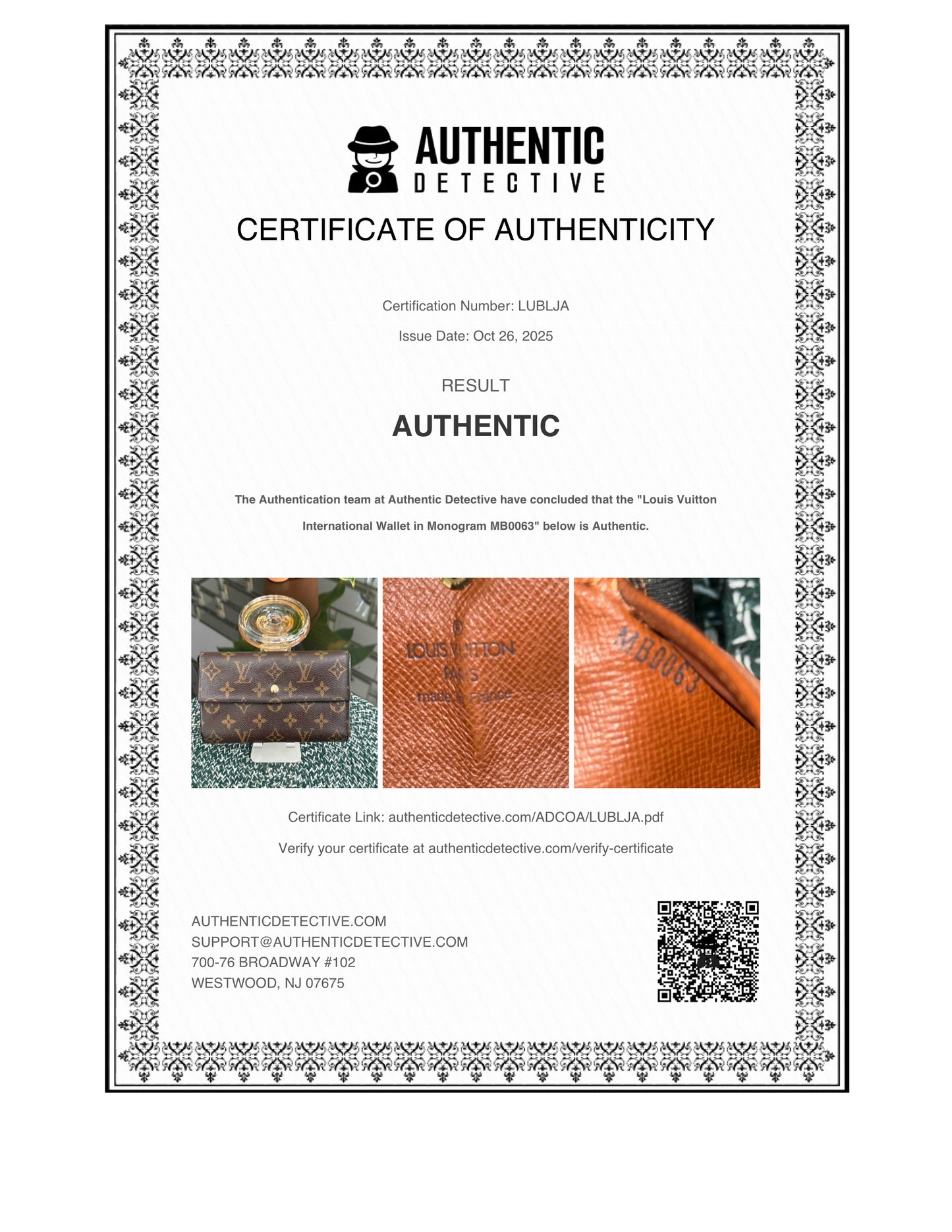 International Wallet in Monogram 🗓️ Year: 2003