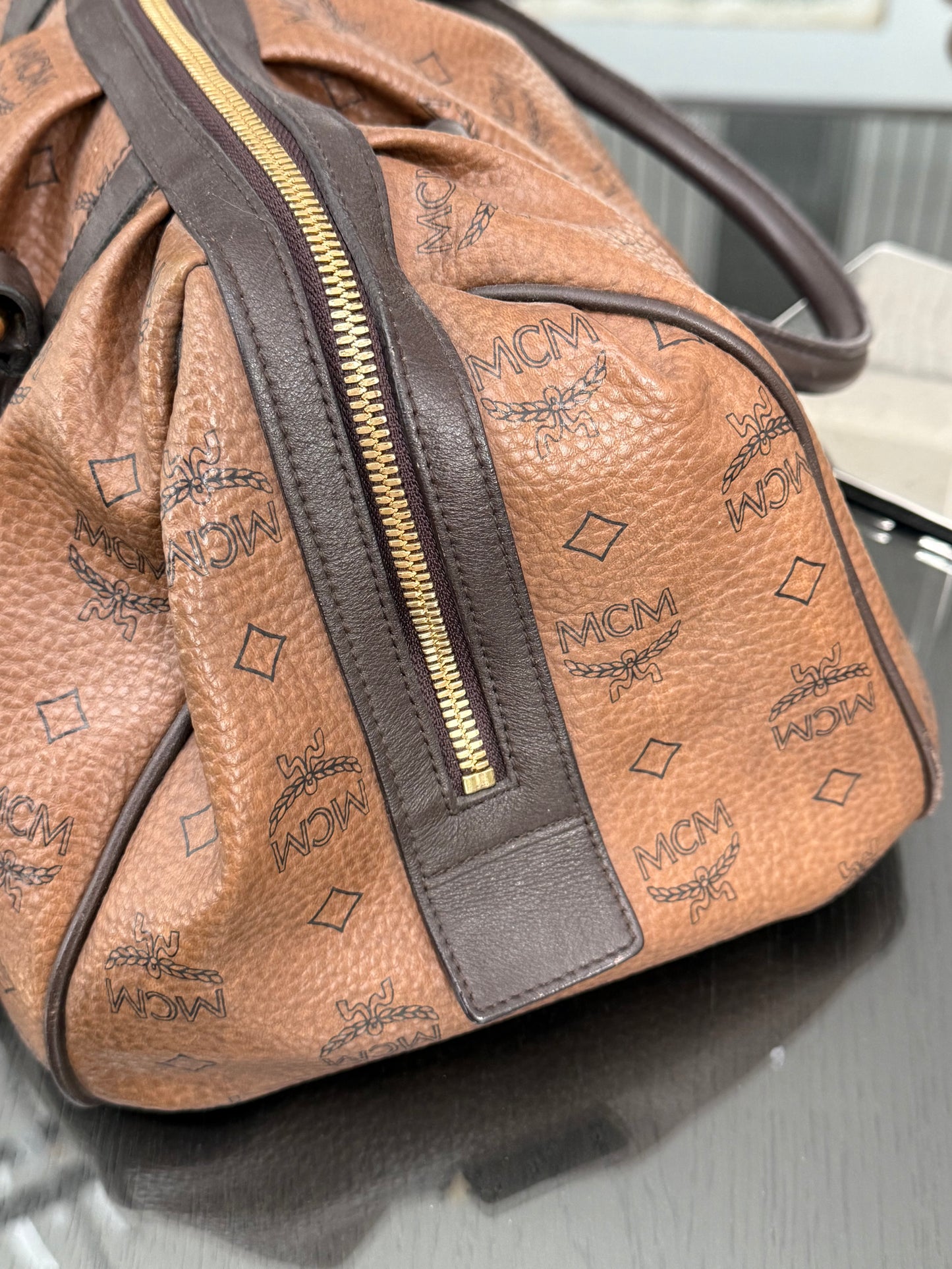MCM Boston Bag with 🔐 Lock & Keys