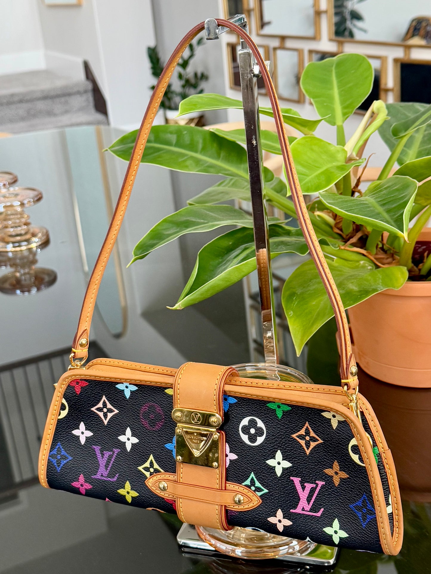 Multicolor Shirley Clutch/ Shoulder Bag with Box📅 Year: 2005