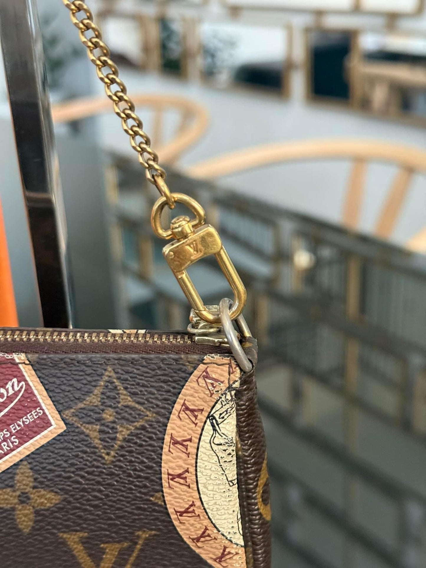Monogram Patch Mini Pochette Accessories with Vanchetta Handle, Dustbag & Box - 📅 Year: 2009