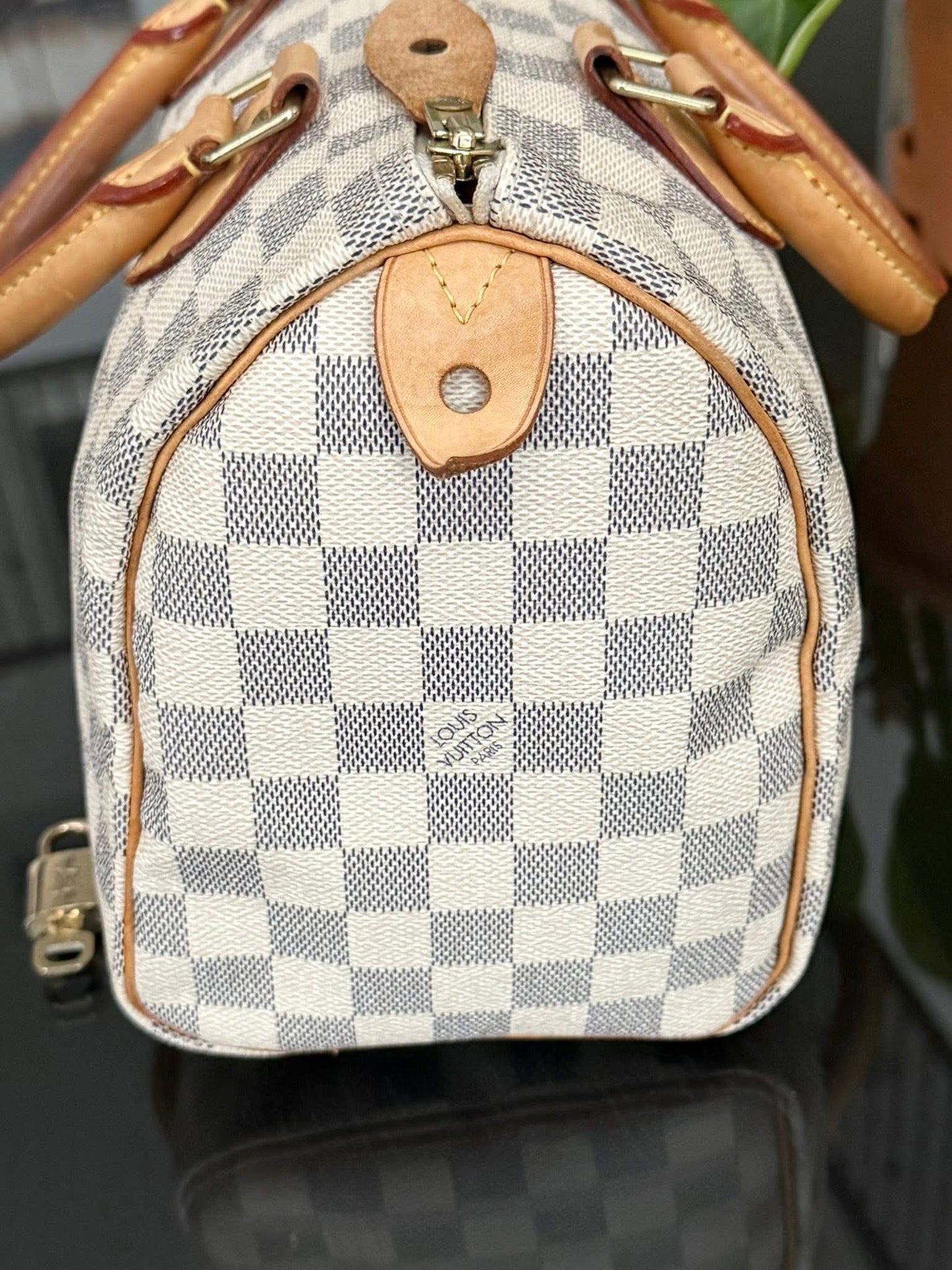 Speedy 25 in Damier Azur with lock 🔐 key and Dustbag -🗓️ Year 2007