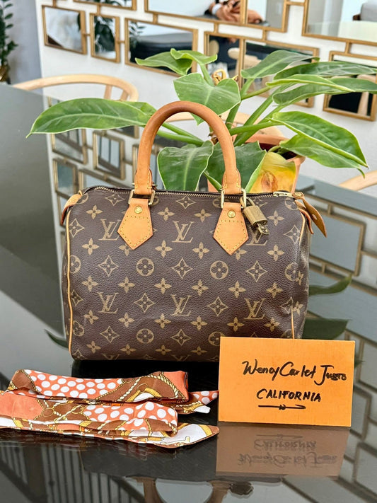 Speedy 25 in Monogram with Lock 🔐 and Key 🗓️ Year: 2005